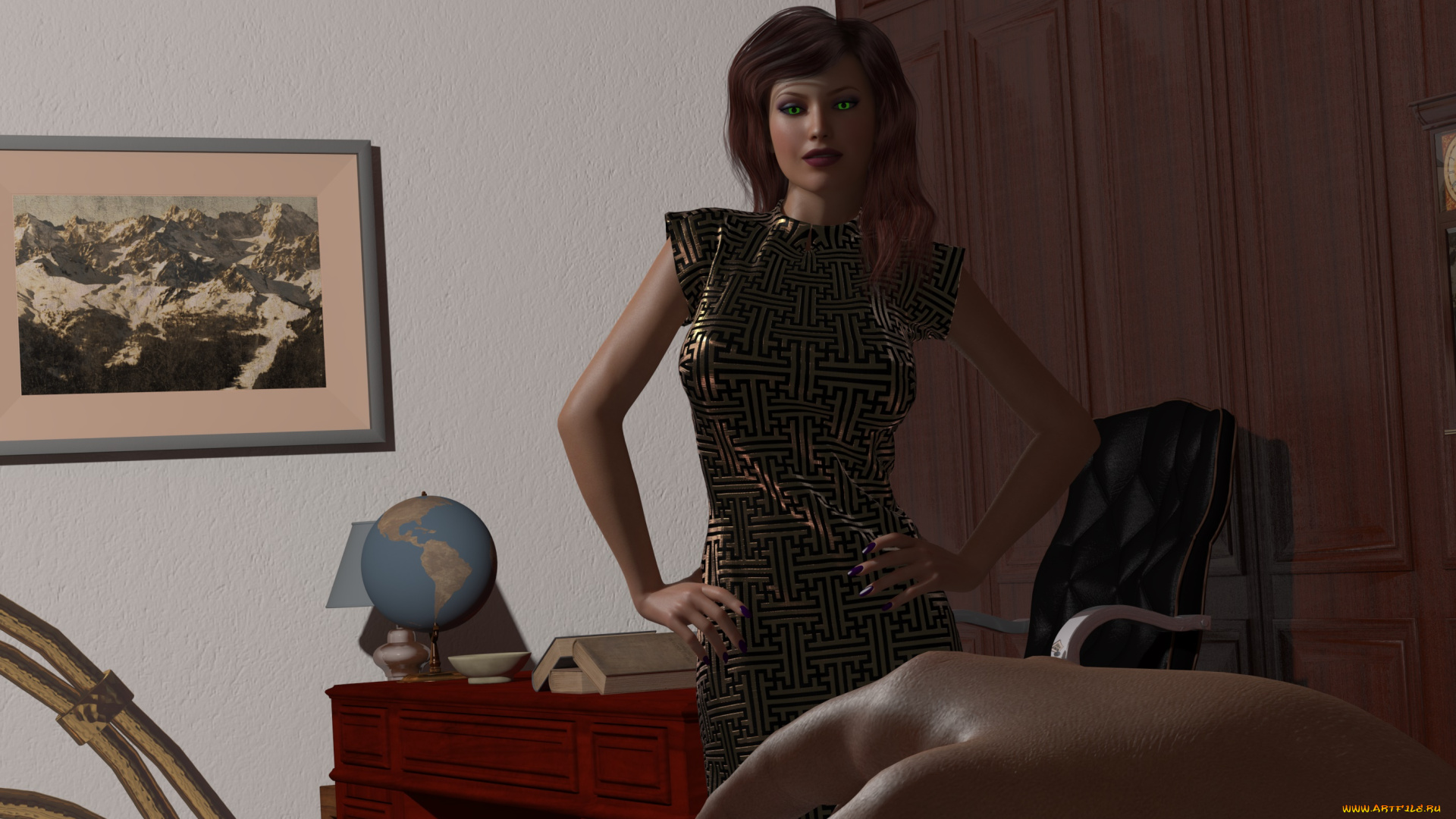 3д, графика, люди, , people, взгляд, фон, девушка