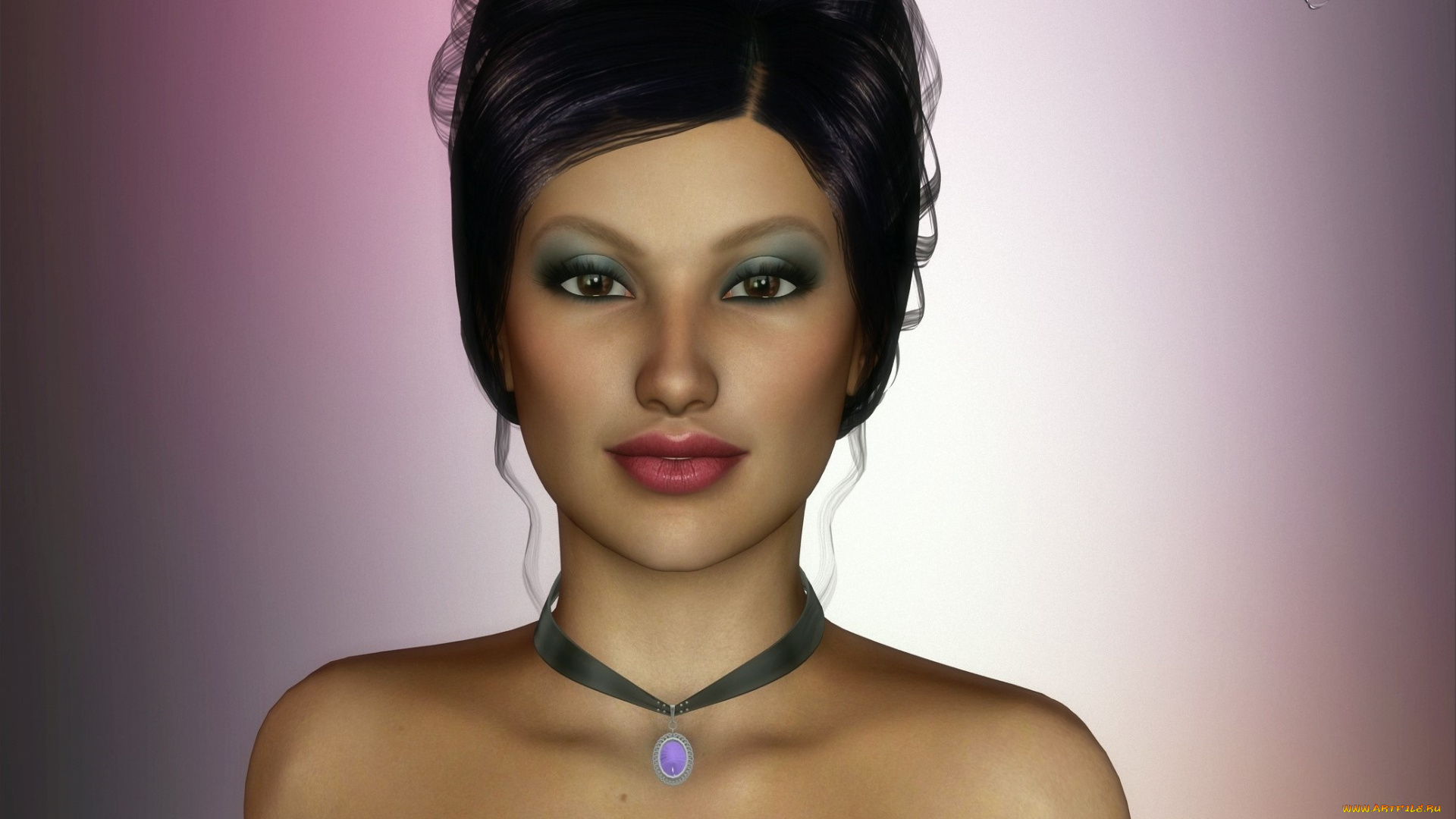 3д, графика, портрет, , portraits, девушка, взгляд, фон