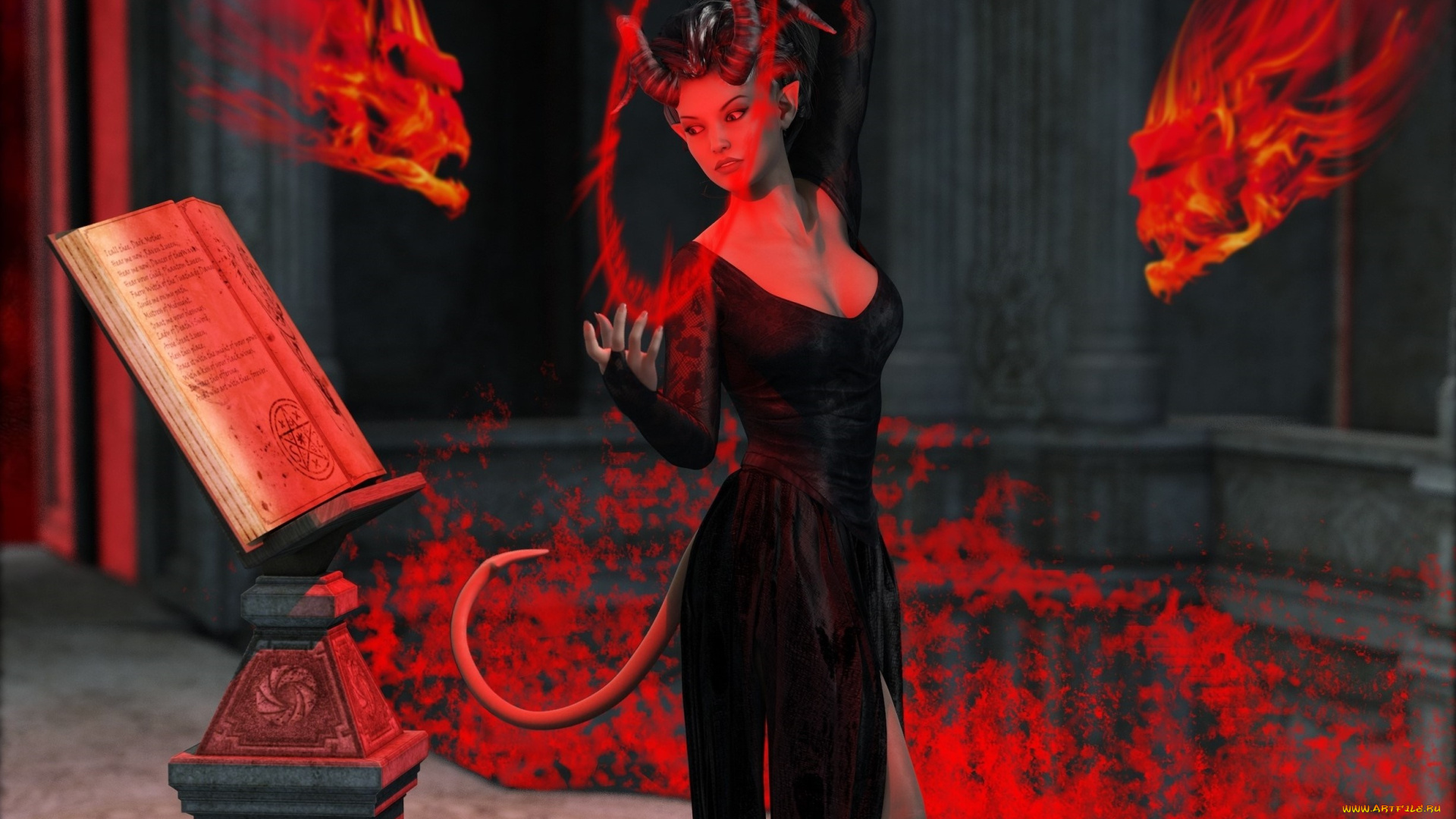 3д, графика, существа, , creatures, фон, взгляд, кастаника