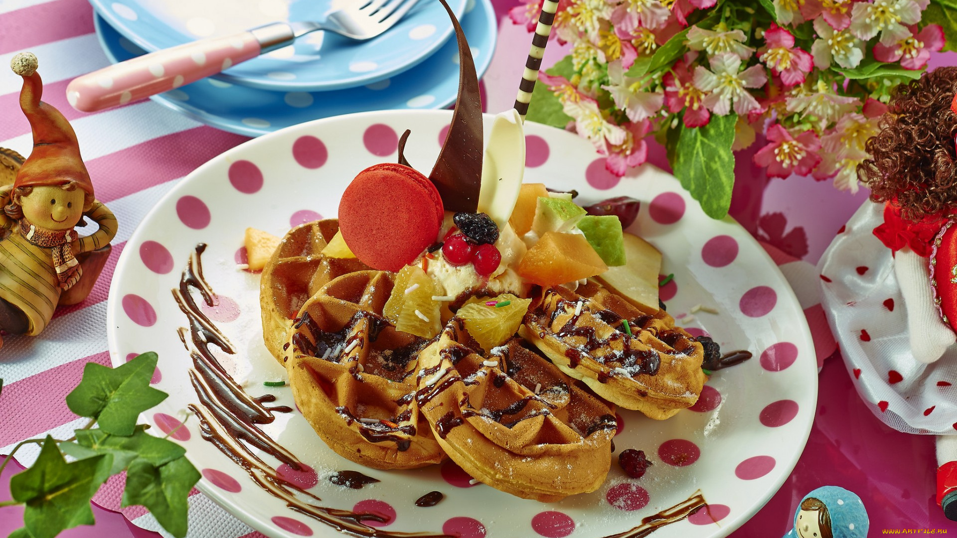еда, блины, , оладьи, десерт, макарун, шоколад, вафли