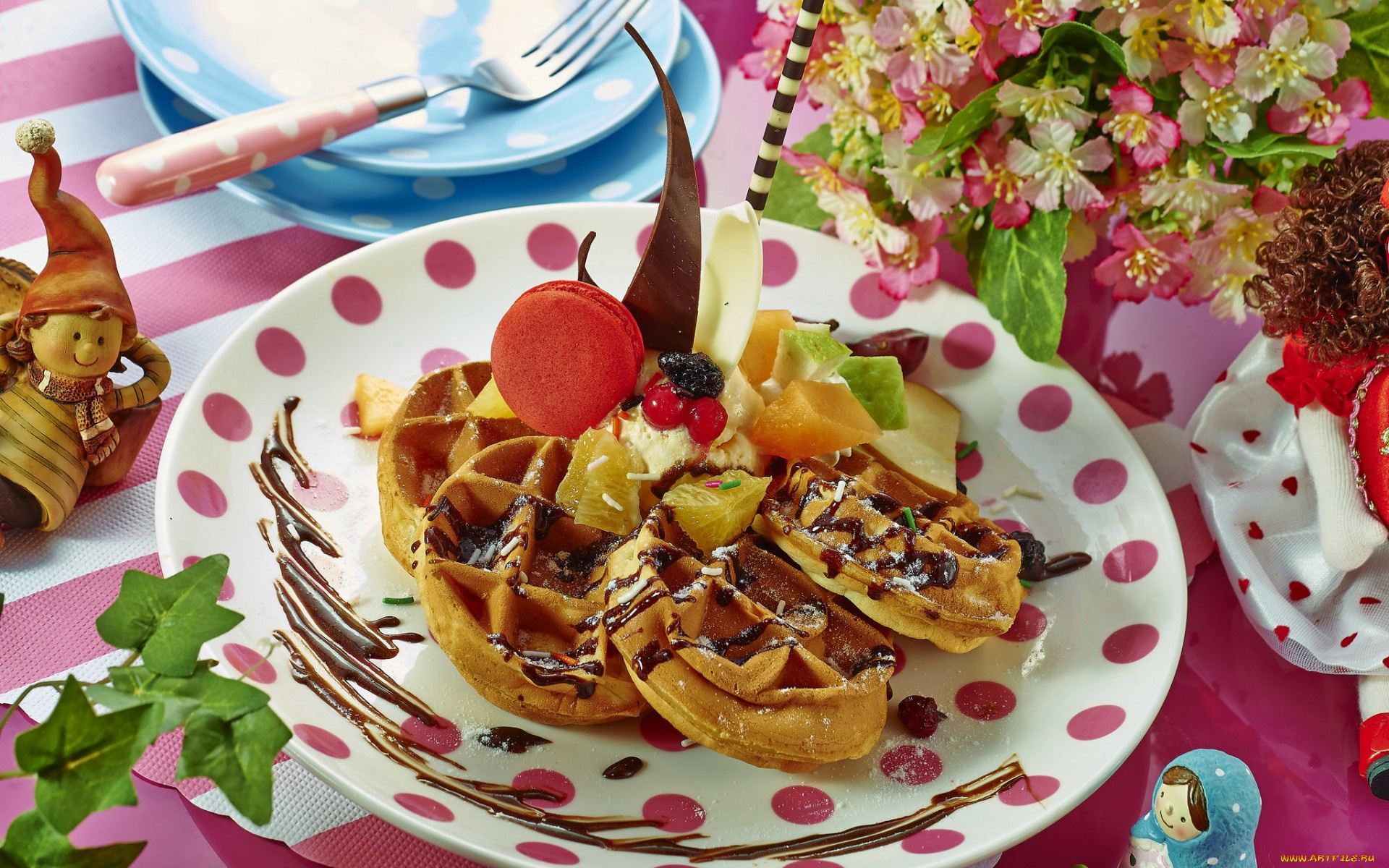 еда, блины, , оладьи, десерт, макарун, шоколад, вафли
