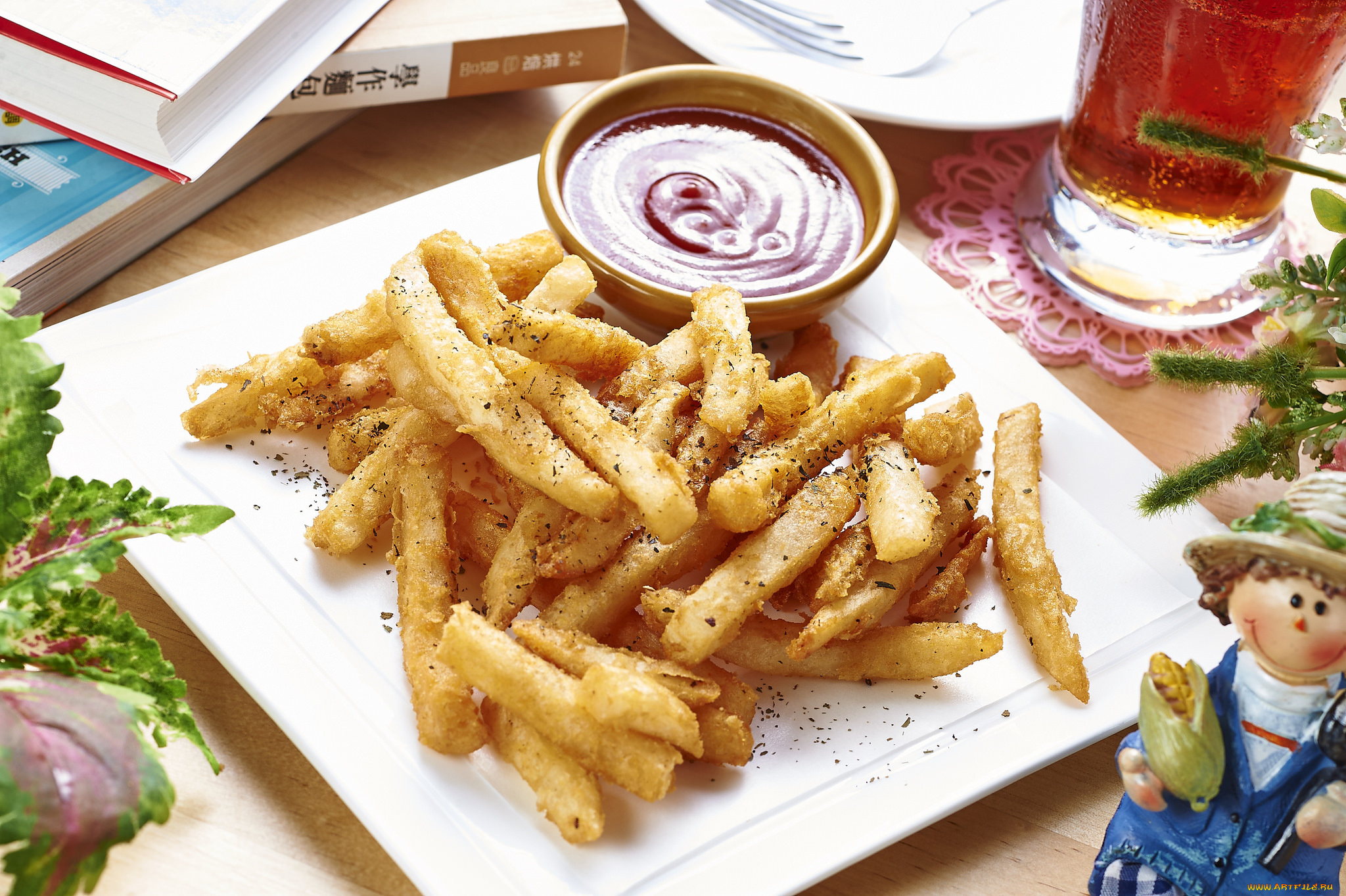 еда, картофель, фри, пиво, соус