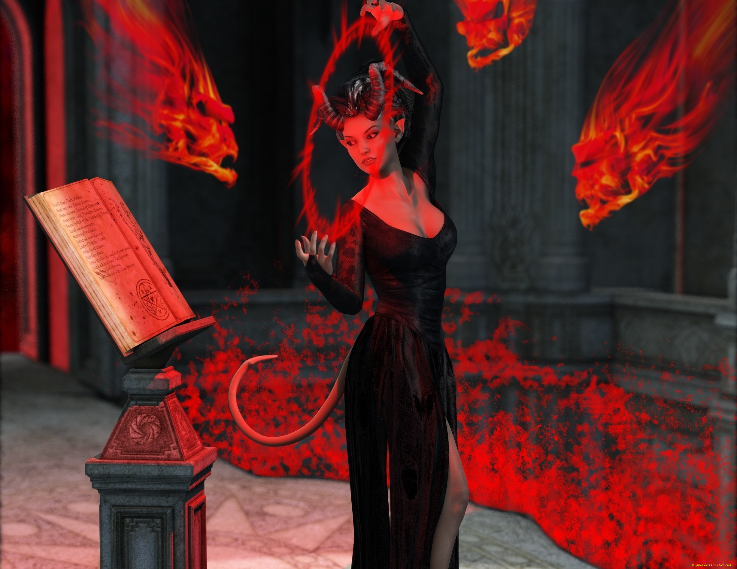 3д, графика, существа, , creatures, фон, взгляд, кастаника