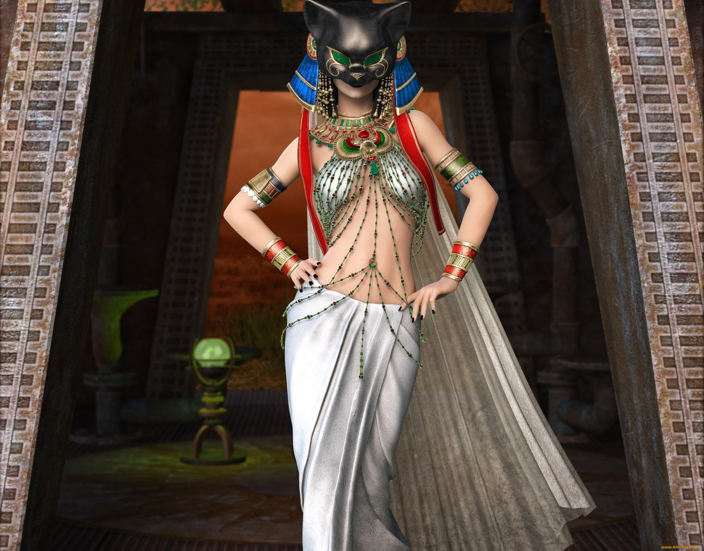 3д, графика, люди, , people, девушка, маска, фон, взгляд