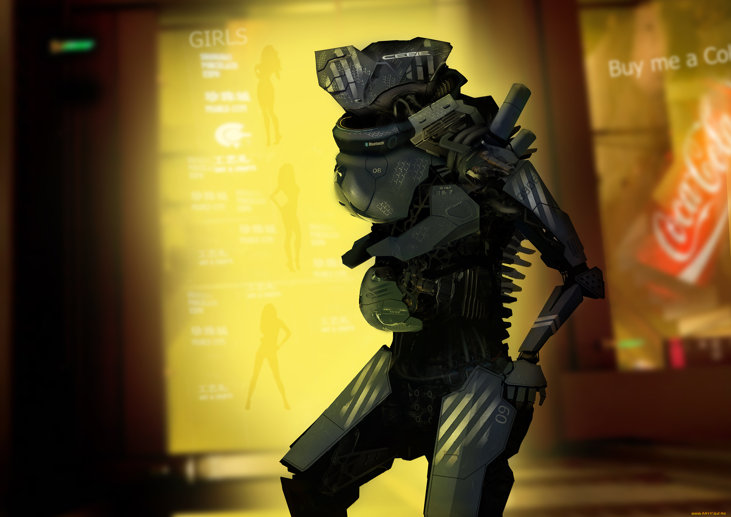 фэнтези, роботы, , киборги, , механизмы, будущее, солдат, робот