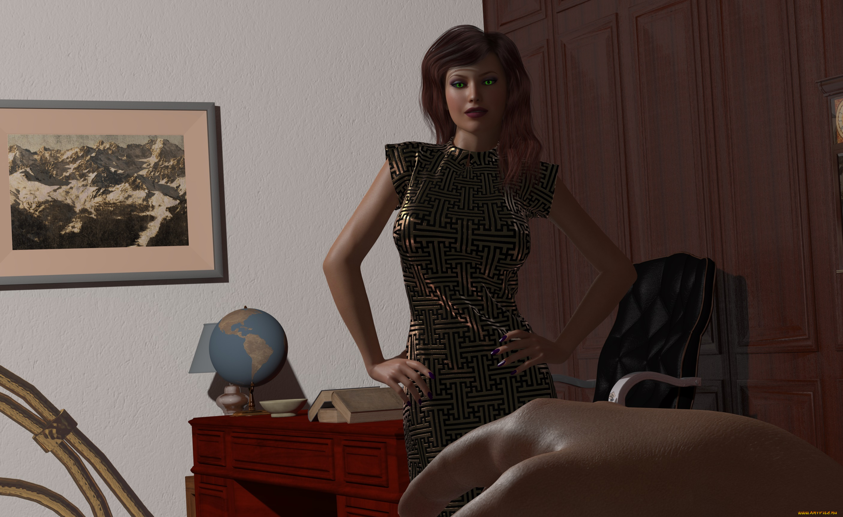 3д, графика, люди, , people, взгляд, фон, девушка