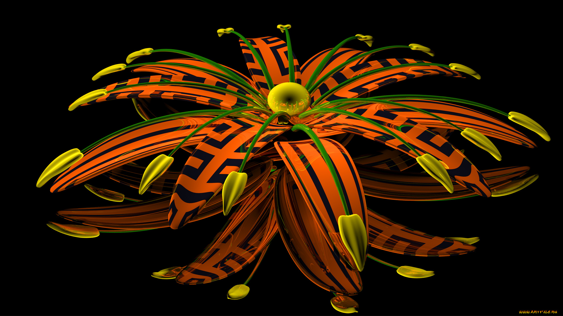 3д, графика, цветы, , flowers, фон, лепестки