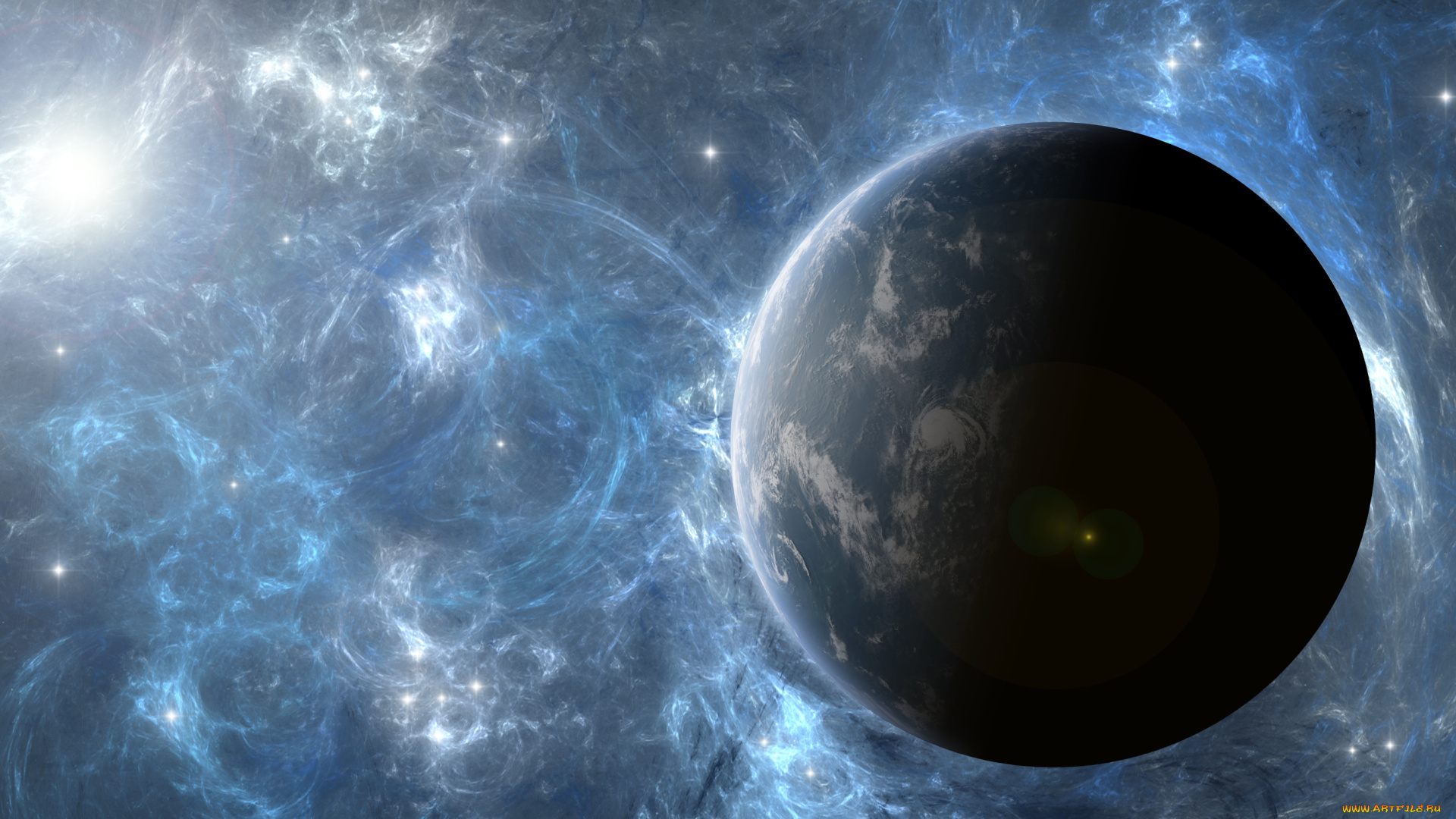 космос, арт, звезды, вселенная, планета, галактика