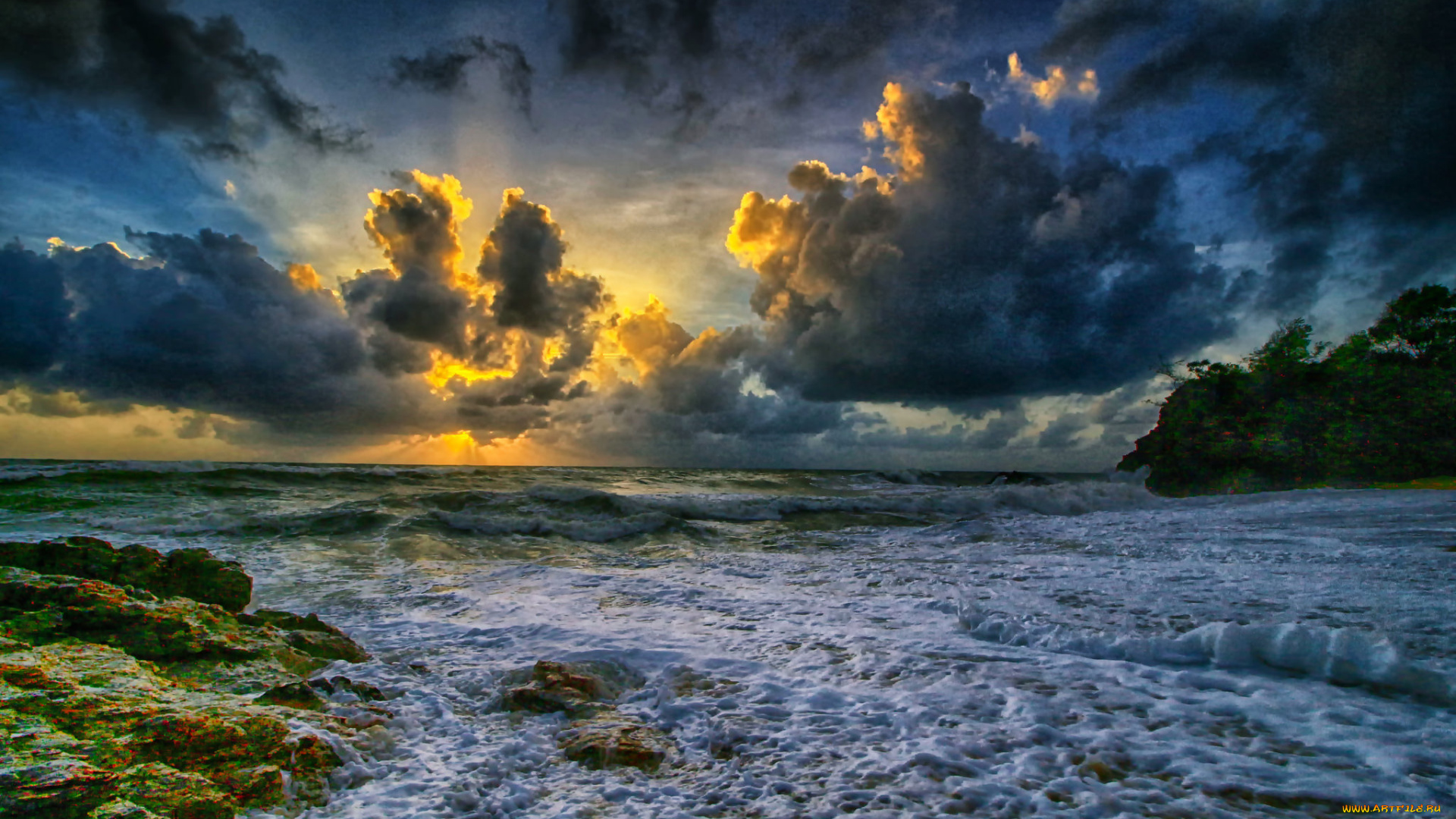 природа, побережье, берег, море