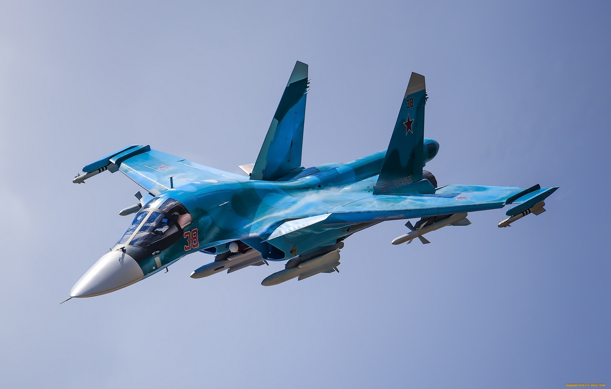 su-34, авиация, боевые, самолёты, бомбардировщик