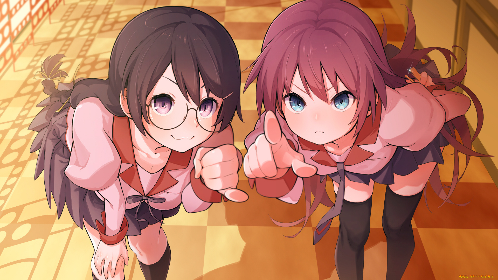 аниме, bakemonogatari, девушки