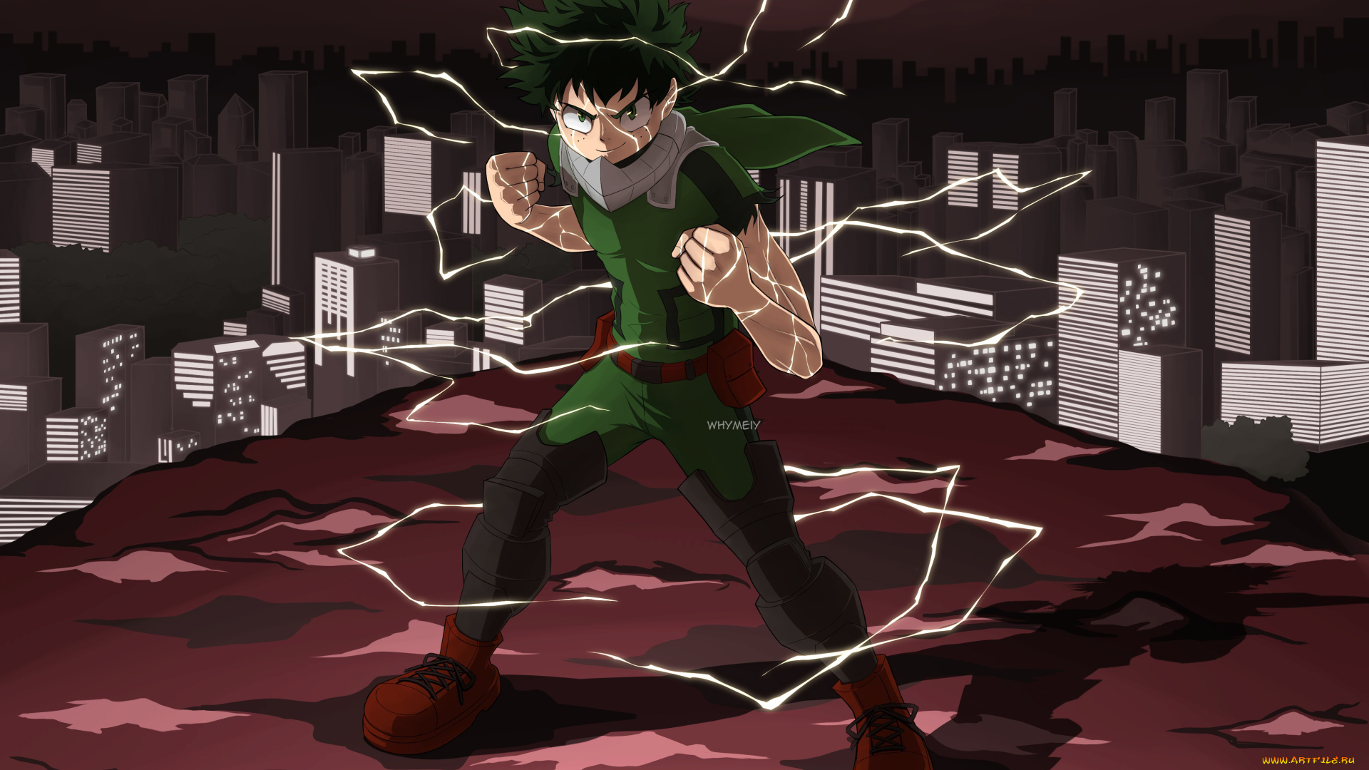 аниме, boku, no, hero, academia, мидория