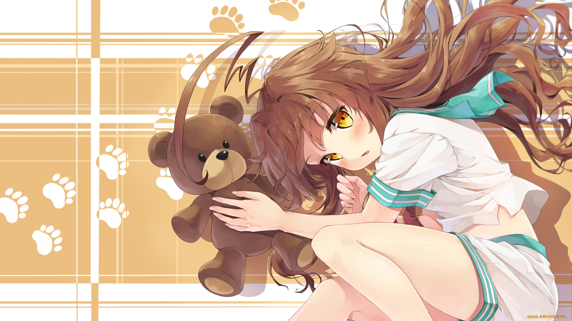 аниме, kantai, collection, фон, взгляд, девушка