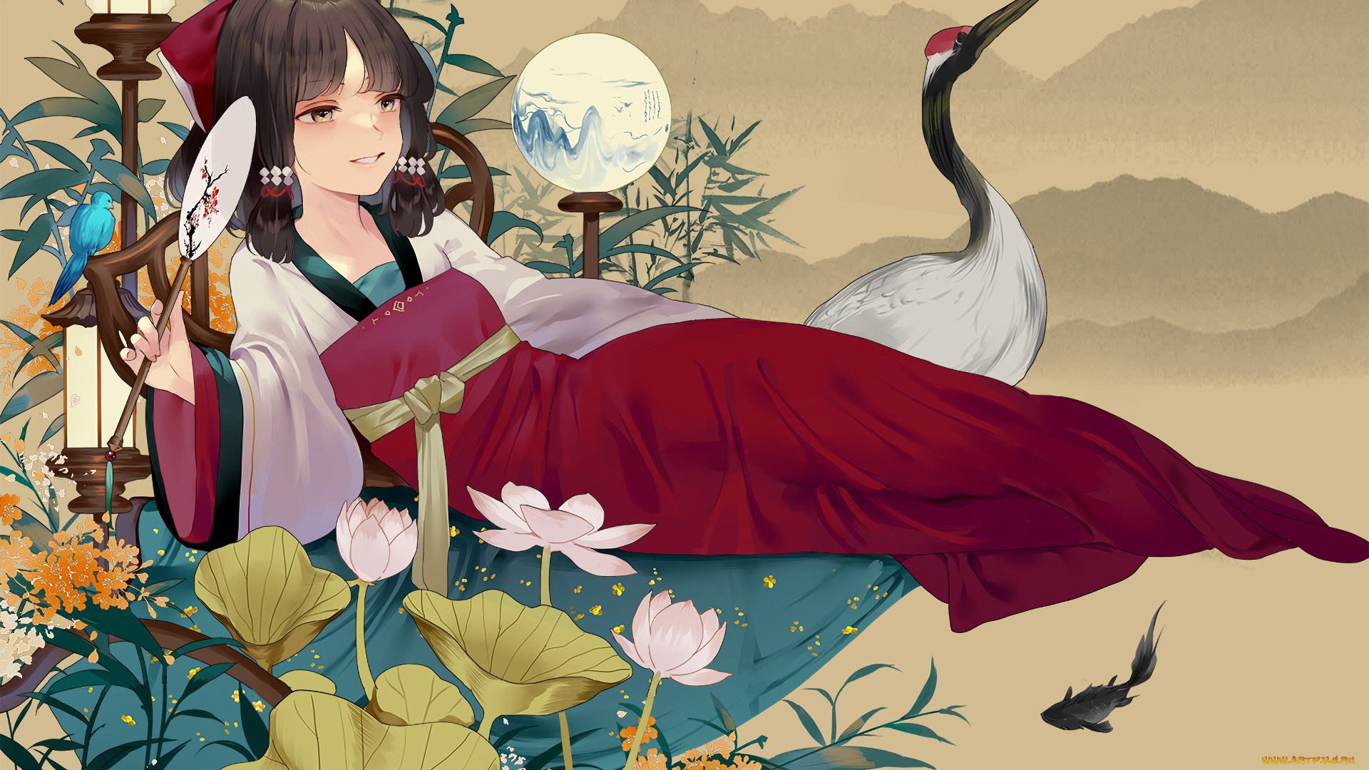 аниме, touhou, девушка