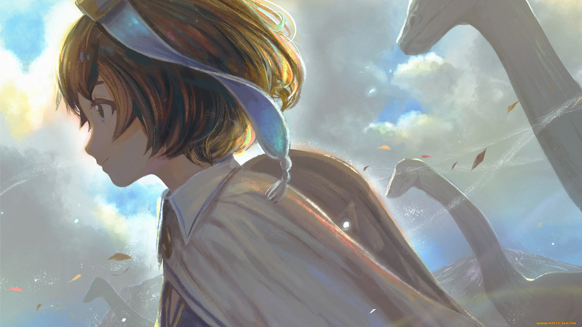 аниме, животные, , существа, девушка