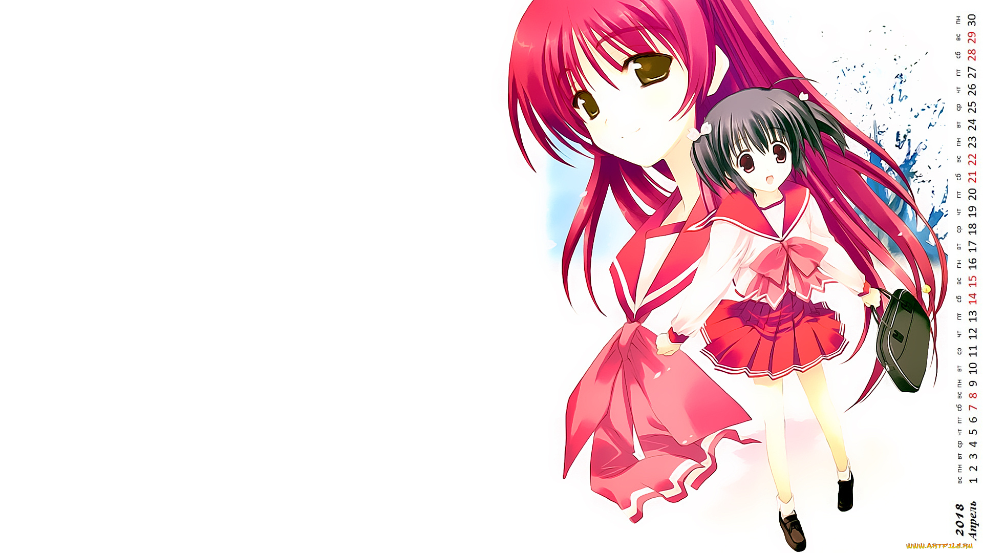 календари, аниме, лицо, взгляд, девочка