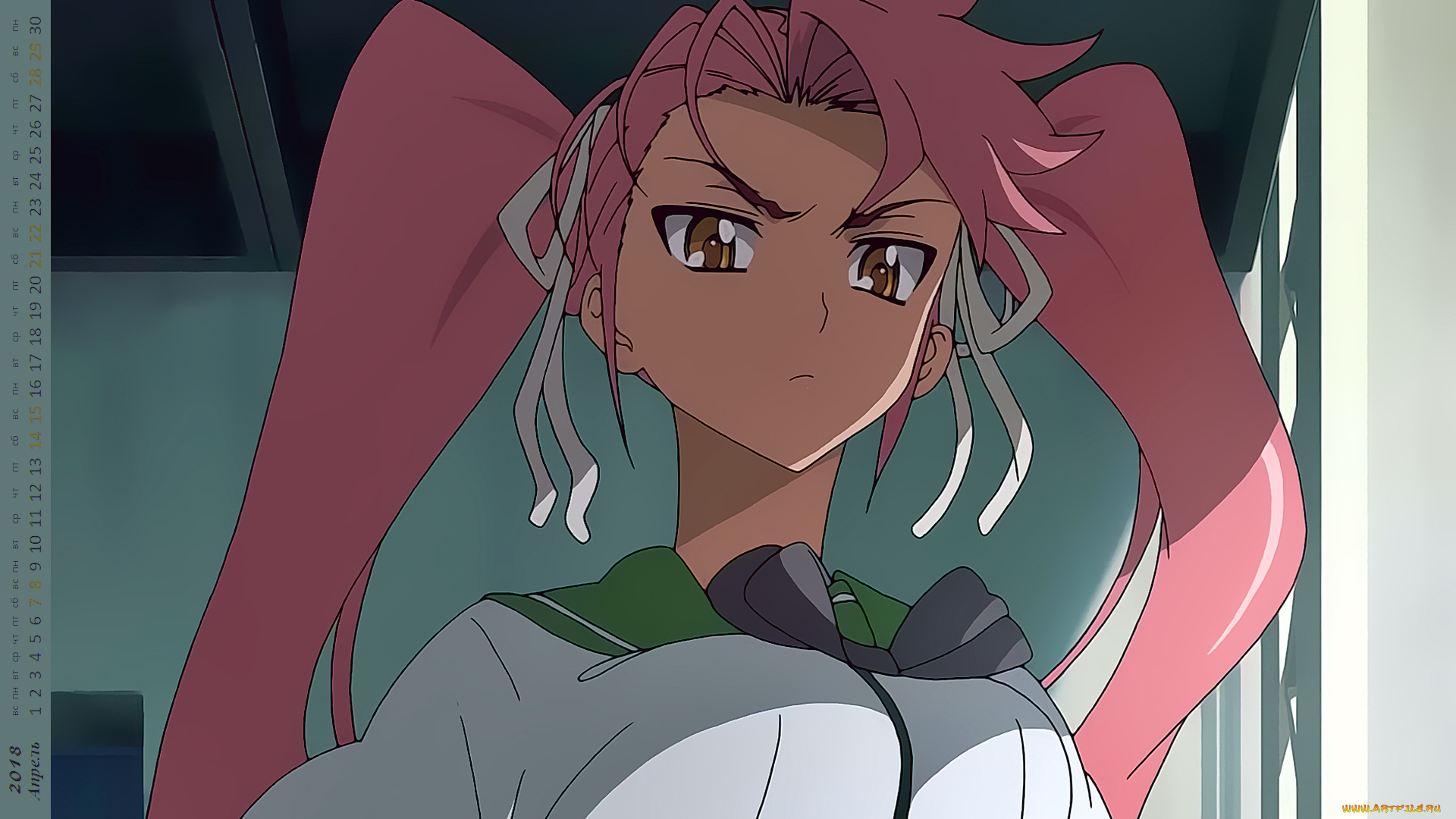 календари, аниме, лицо, взгляд, девушка