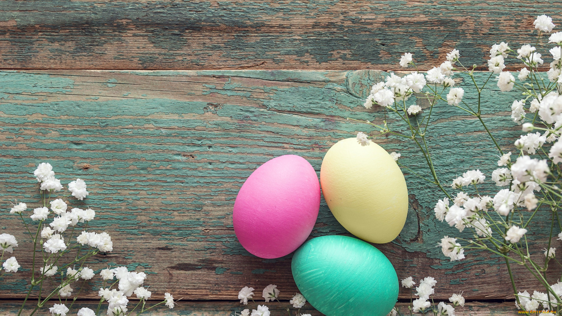 праздничные, пасха, цветы, eggs, spring, happy, flowers, яйца, крашеные, easter, wood, decoration, весна