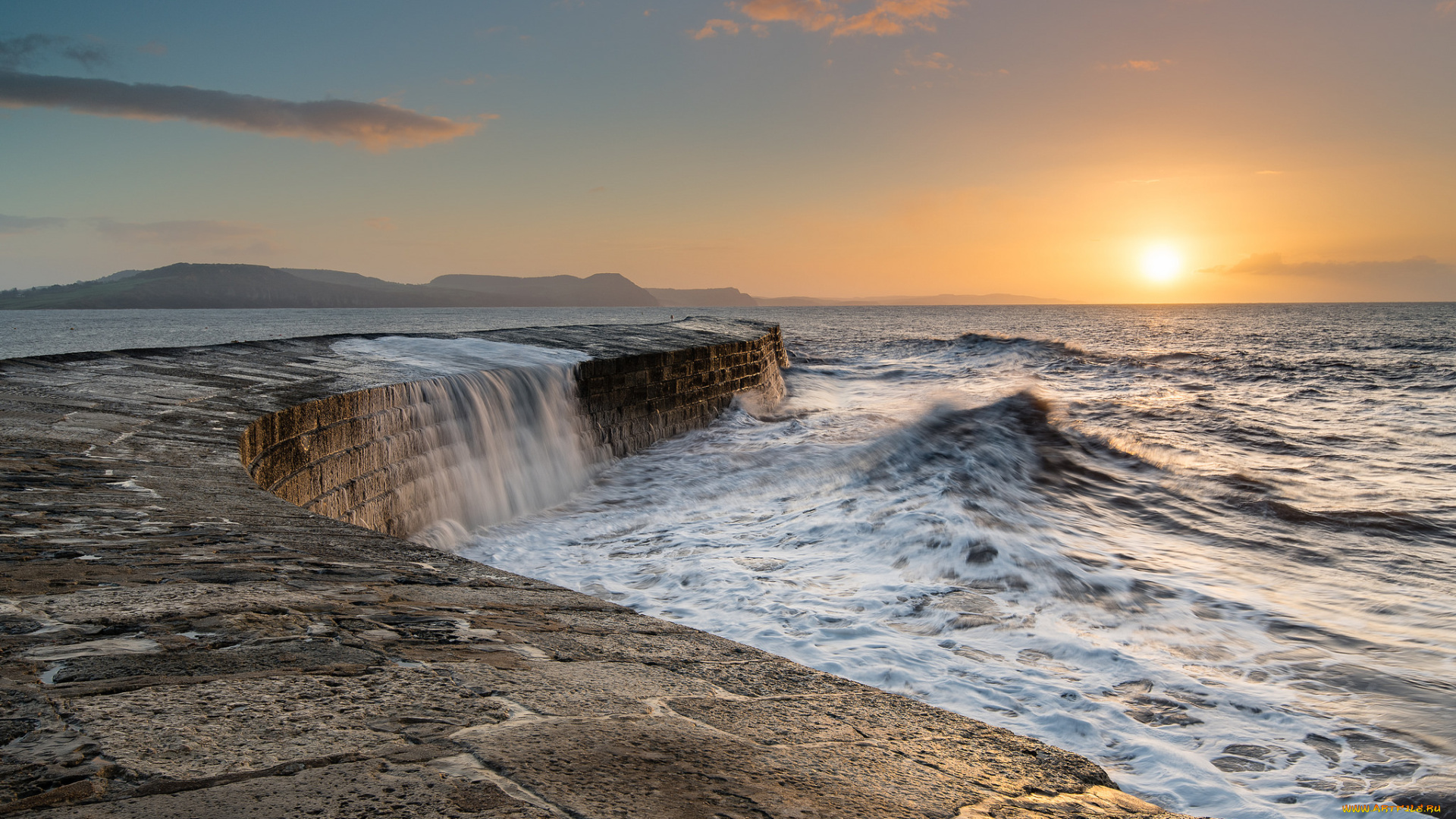 природа, побережье, простор