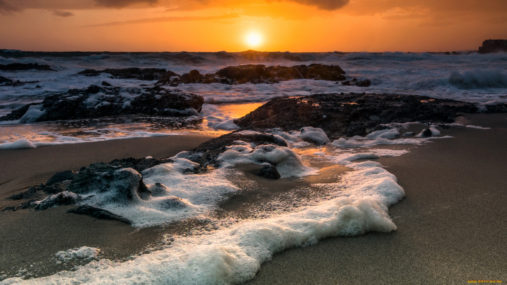 природа, побережье, простор