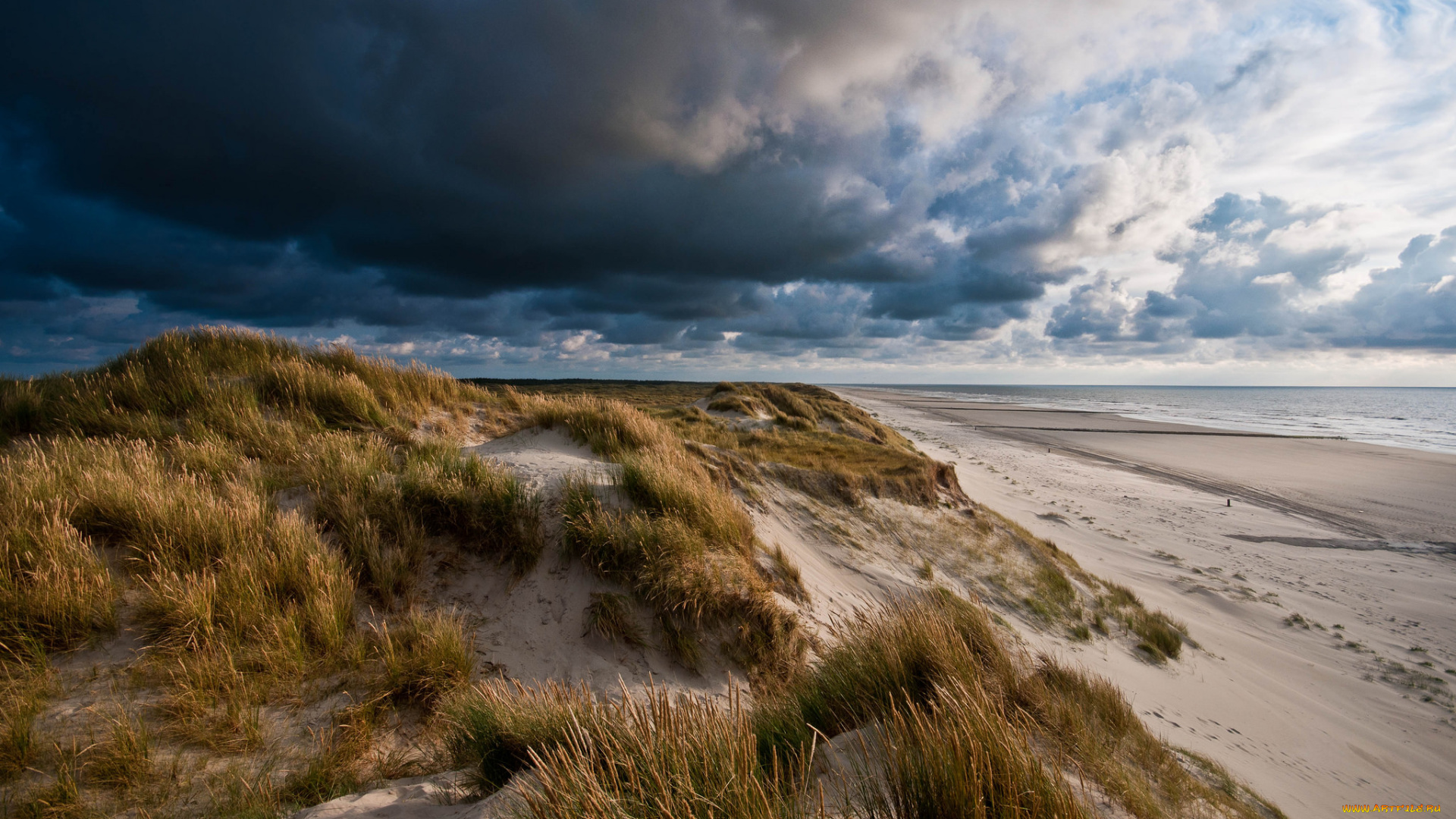 природа, побережье, простор