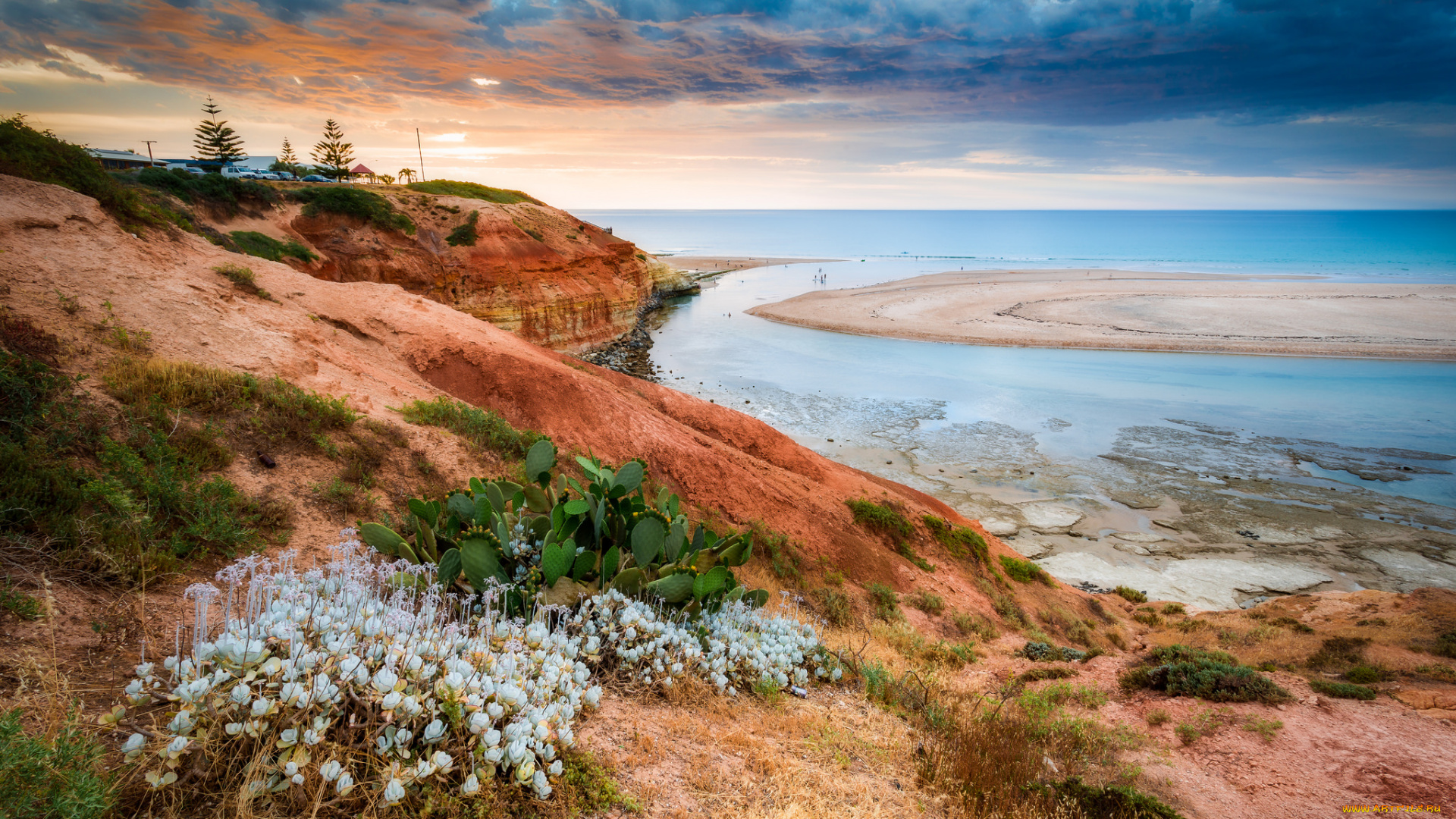 природа, побережье, простор