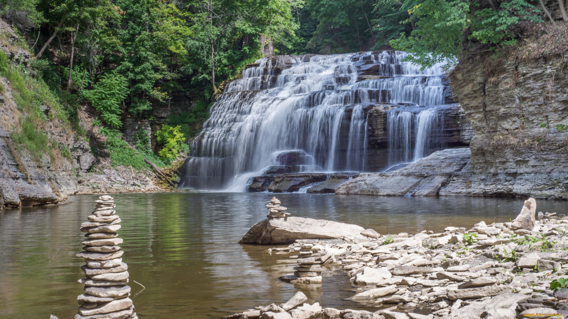 природа, водопады, простор