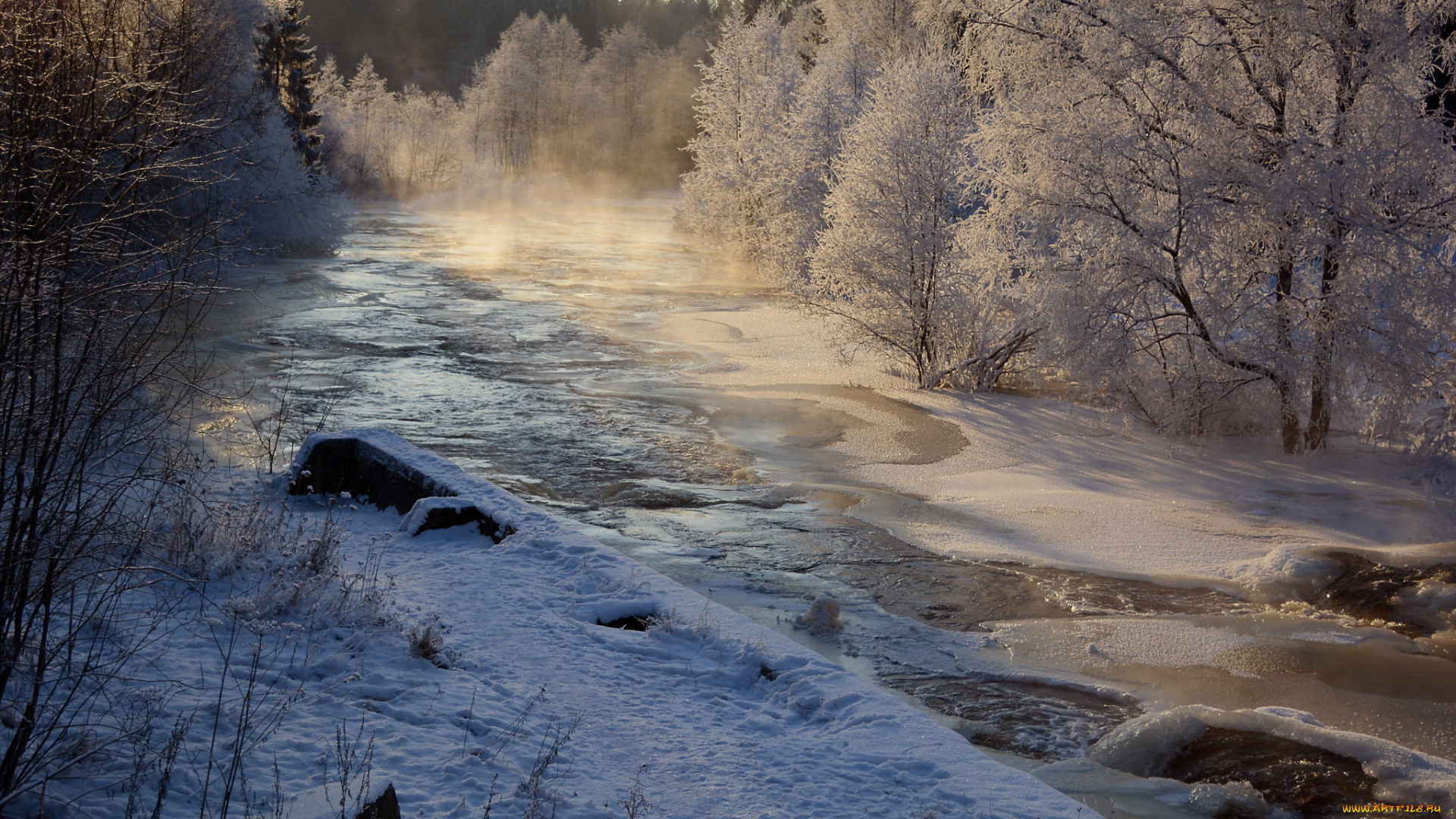 природа, зима, простор