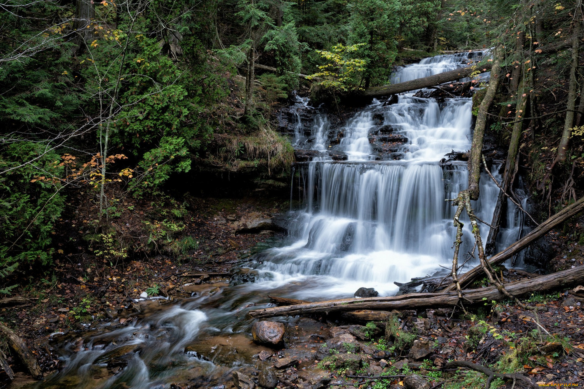 природа, водопады, простор