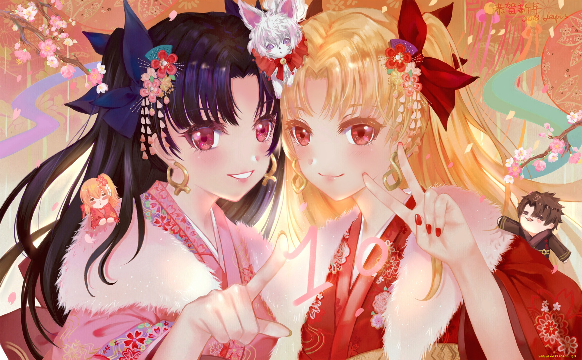 аниме, fate, stay, night, девочки