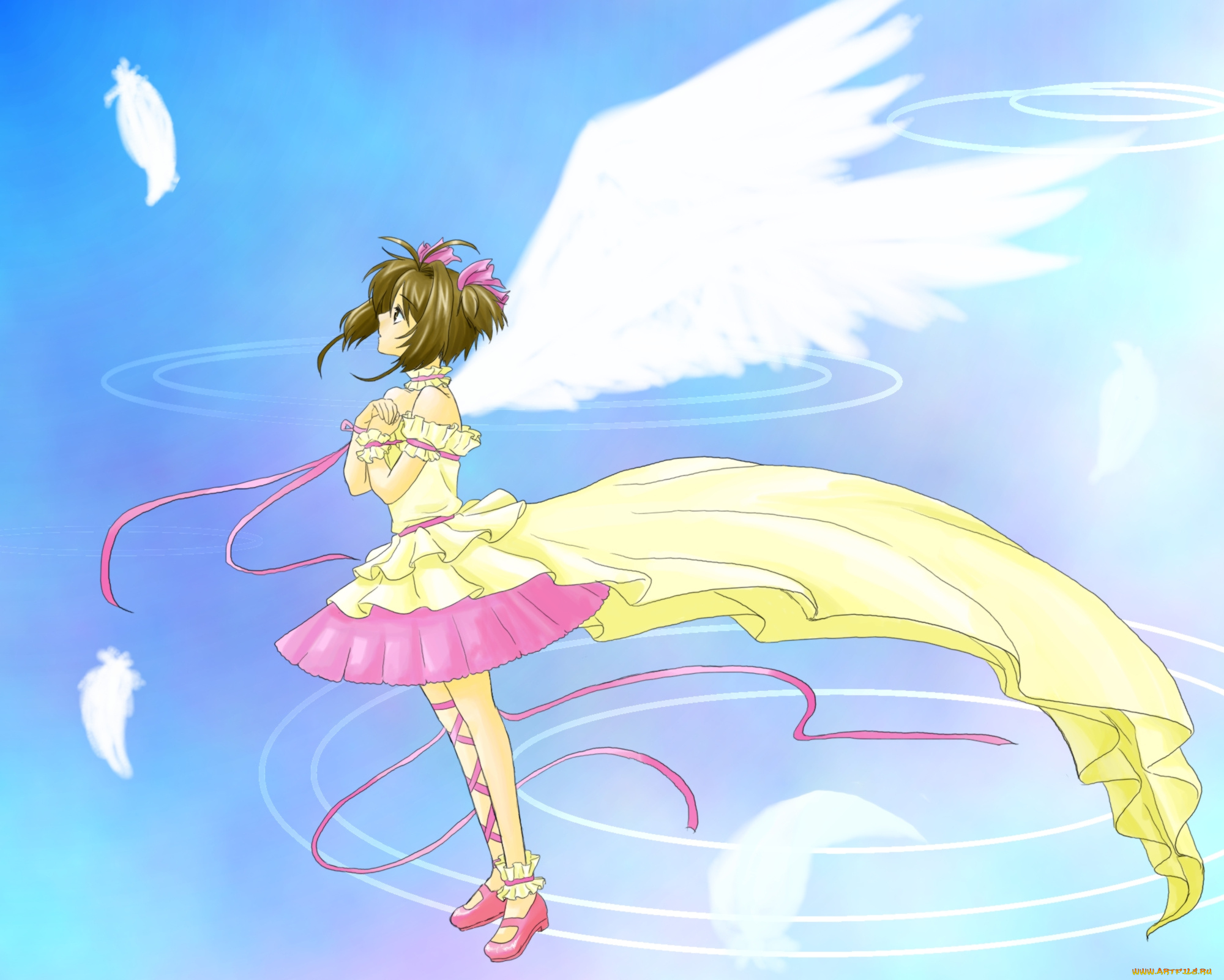 cardcaptor, sakura, аниме, card, captor, sakura, фон, взгляд, девушка