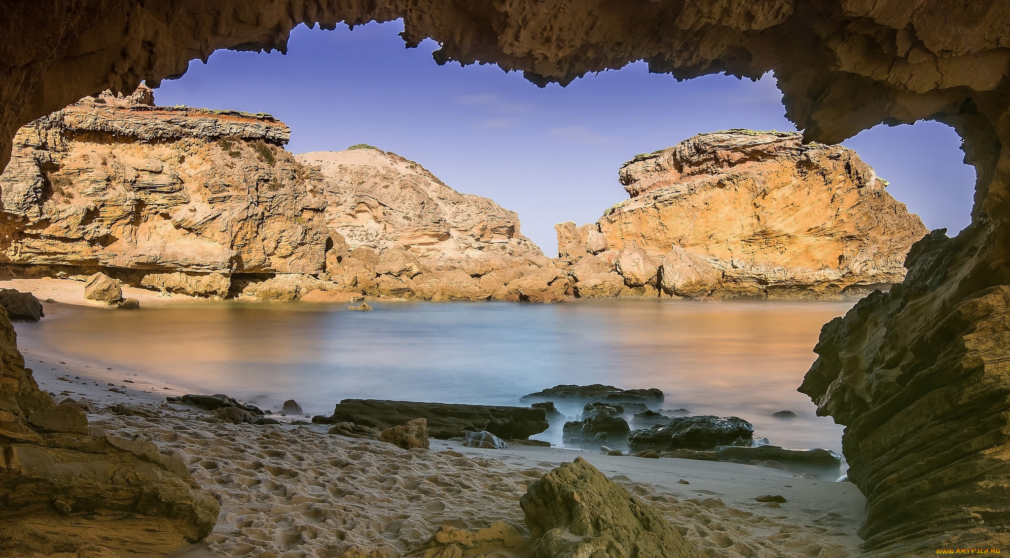 природа, побережье, простор