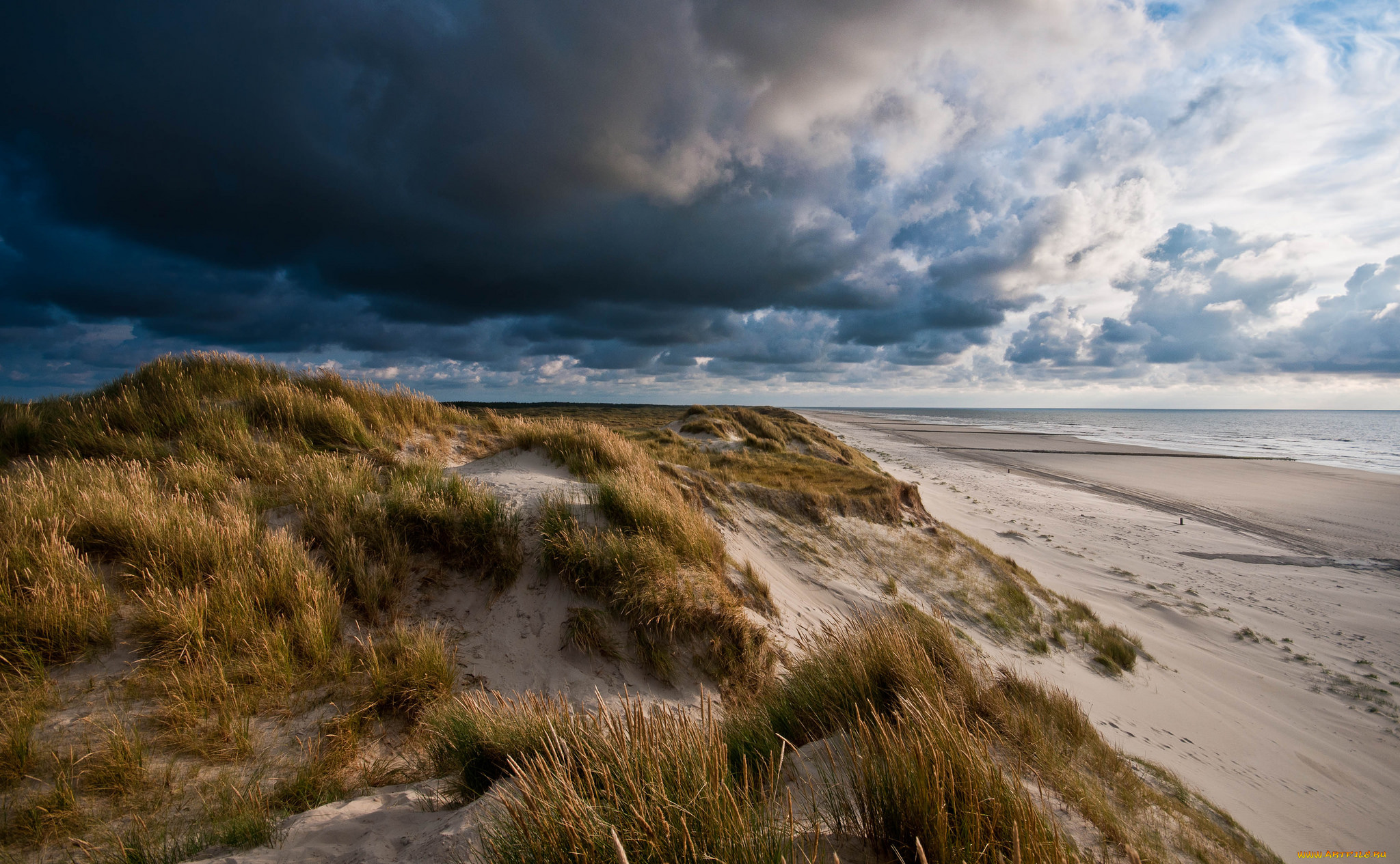 природа, побережье, простор