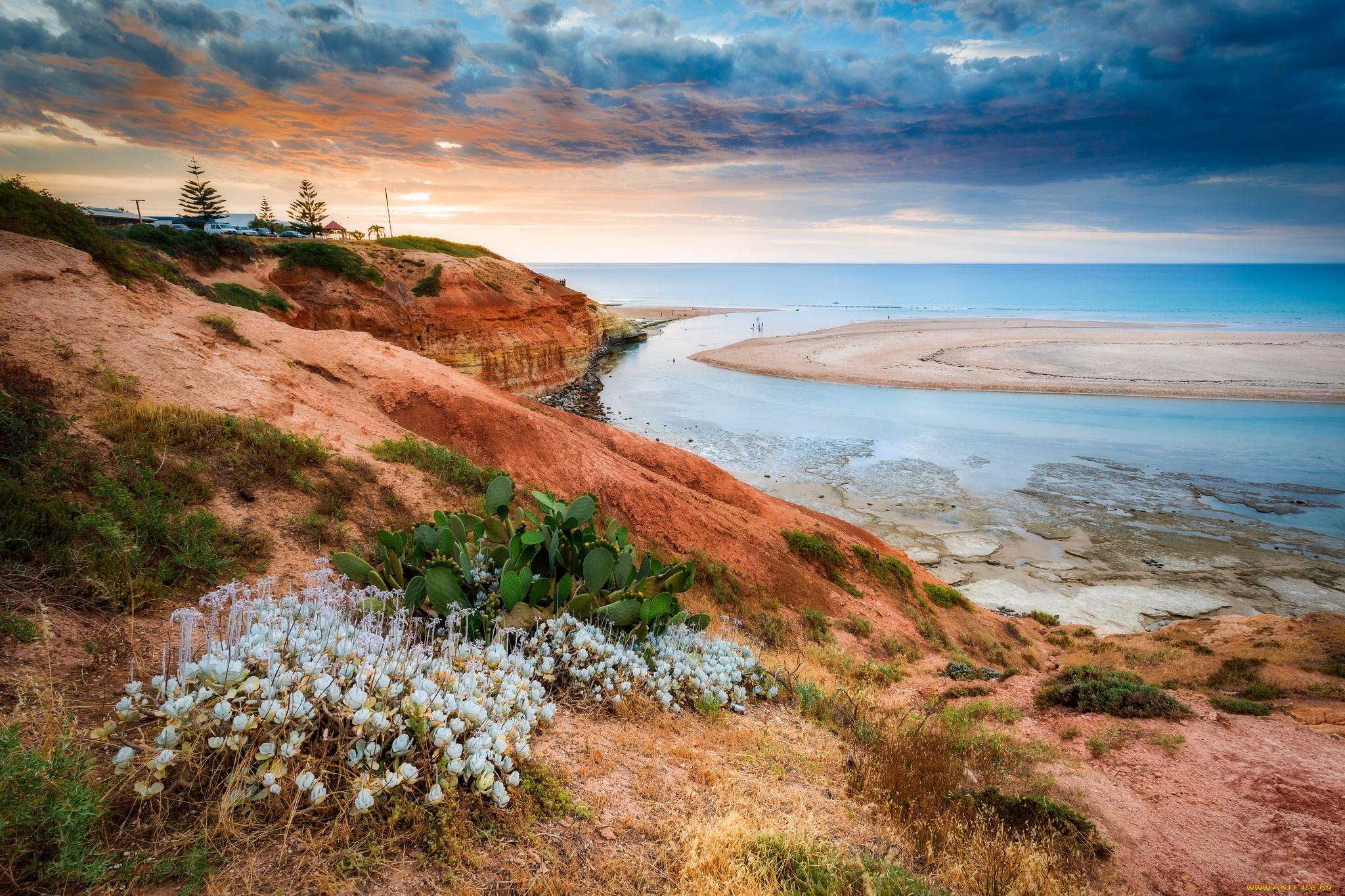 природа, побережье, простор