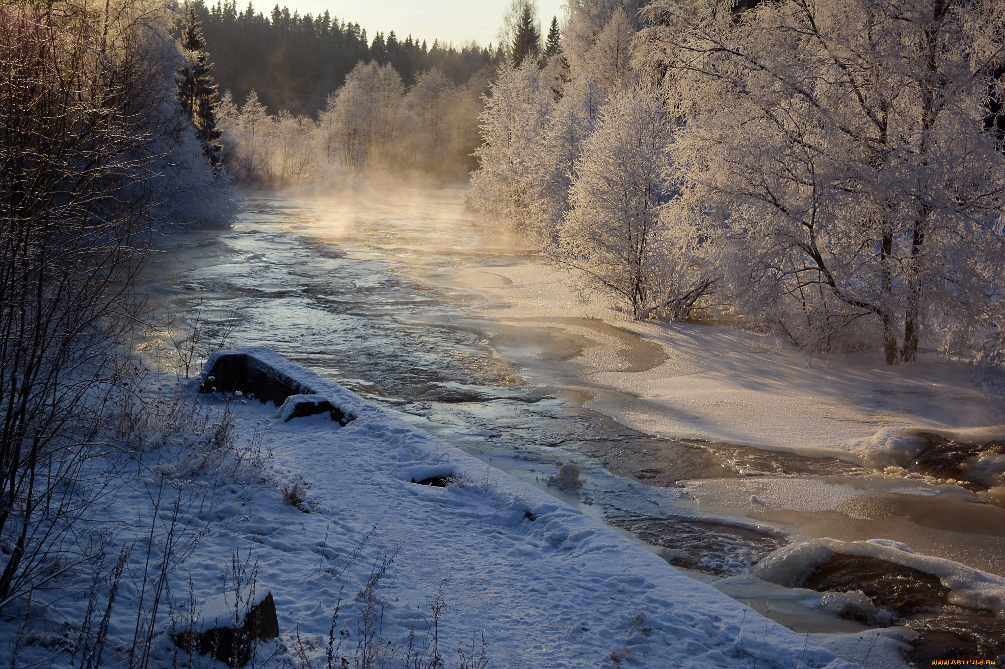 природа, зима, простор