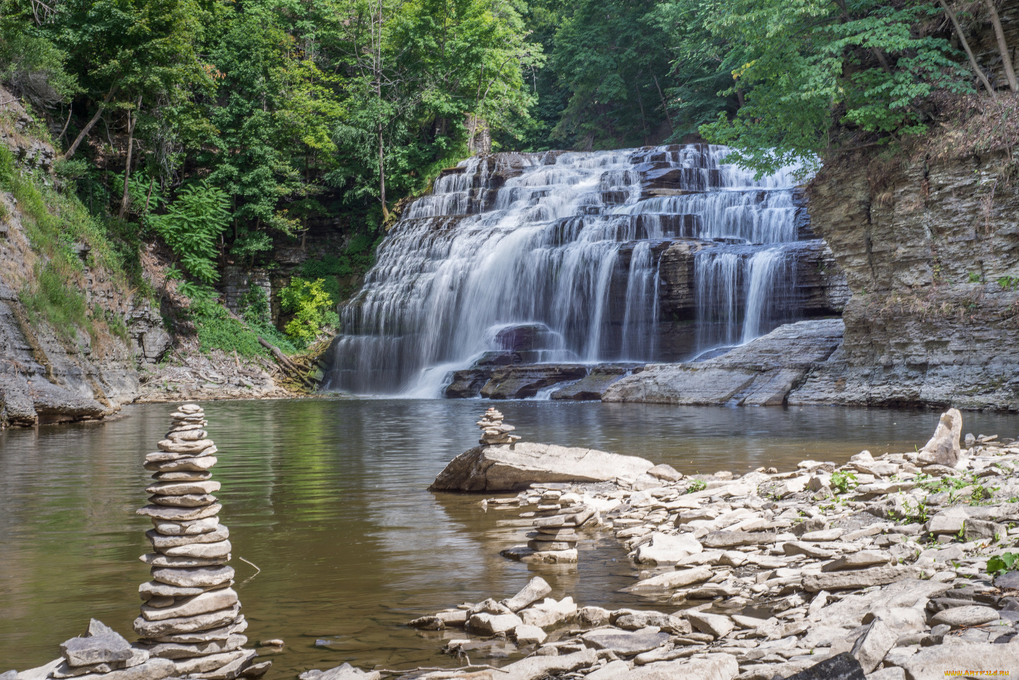 природа, водопады, простор