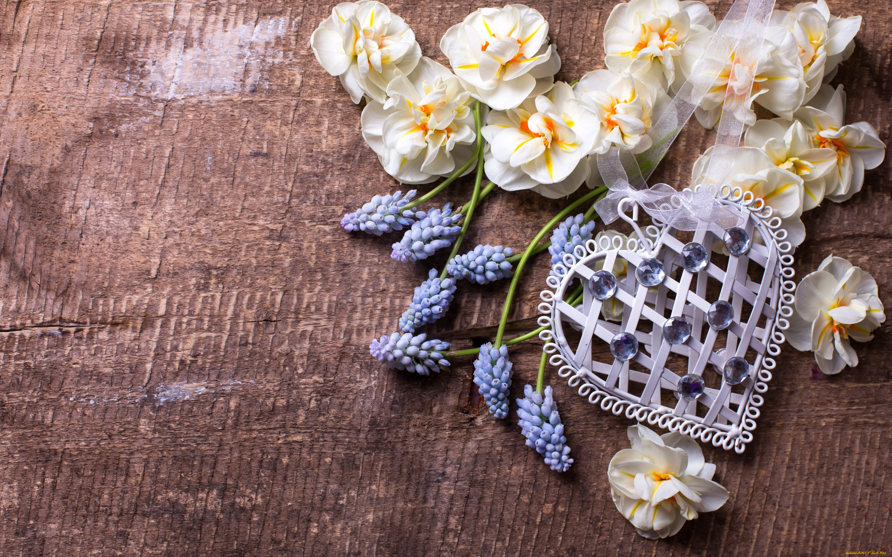 праздничные, день, святого, валентина, , сердечки, , любовь, весна, heart, love, wood, romantic, сердце, spring, flowers, цветы