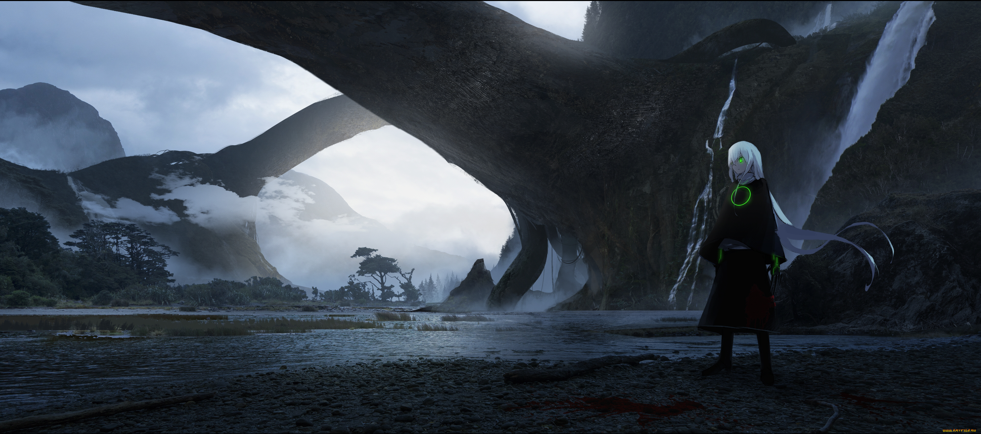 аниме, пейзажи, , природа, природа