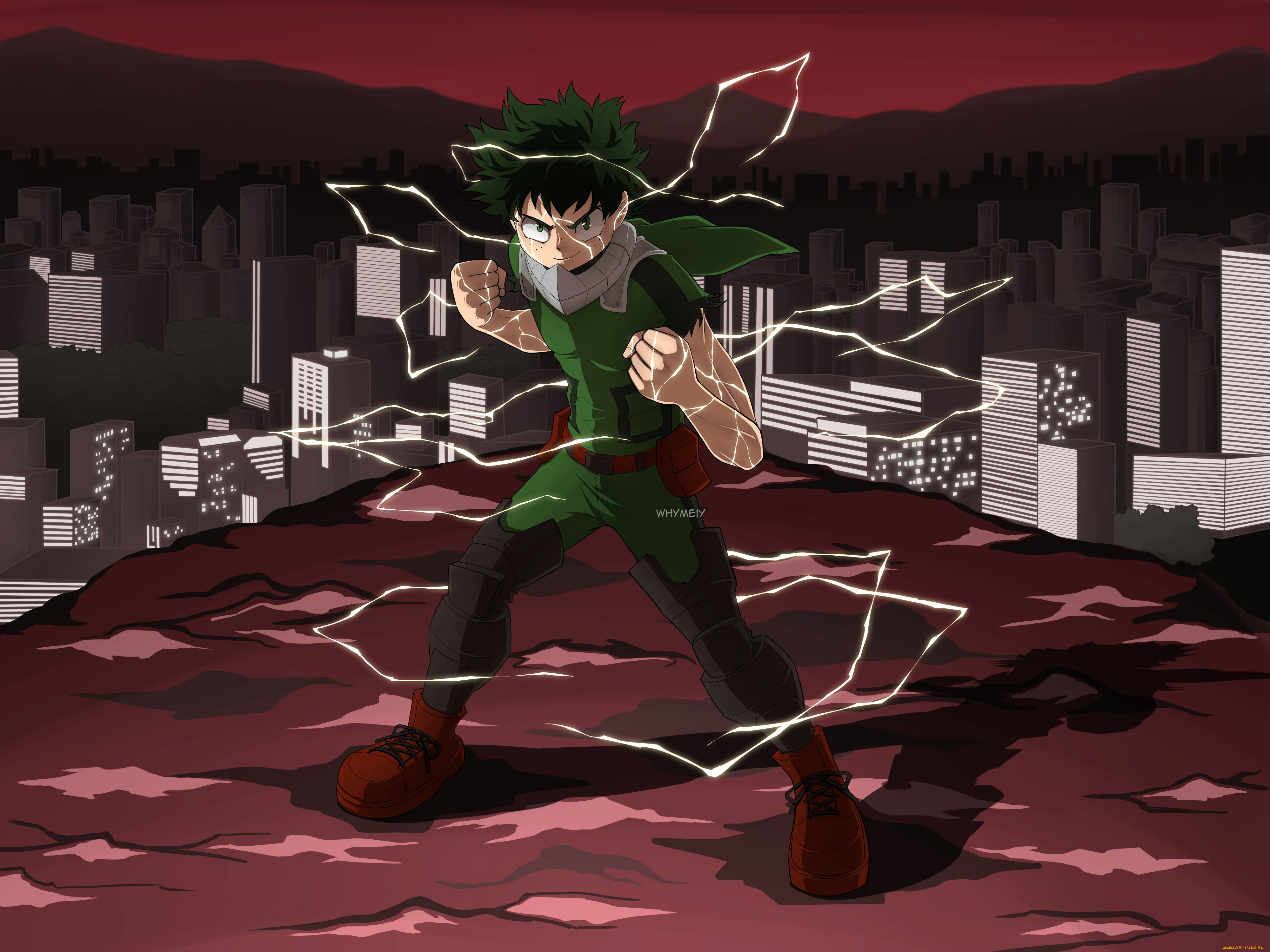 аниме, boku, no, hero, academia, мидория