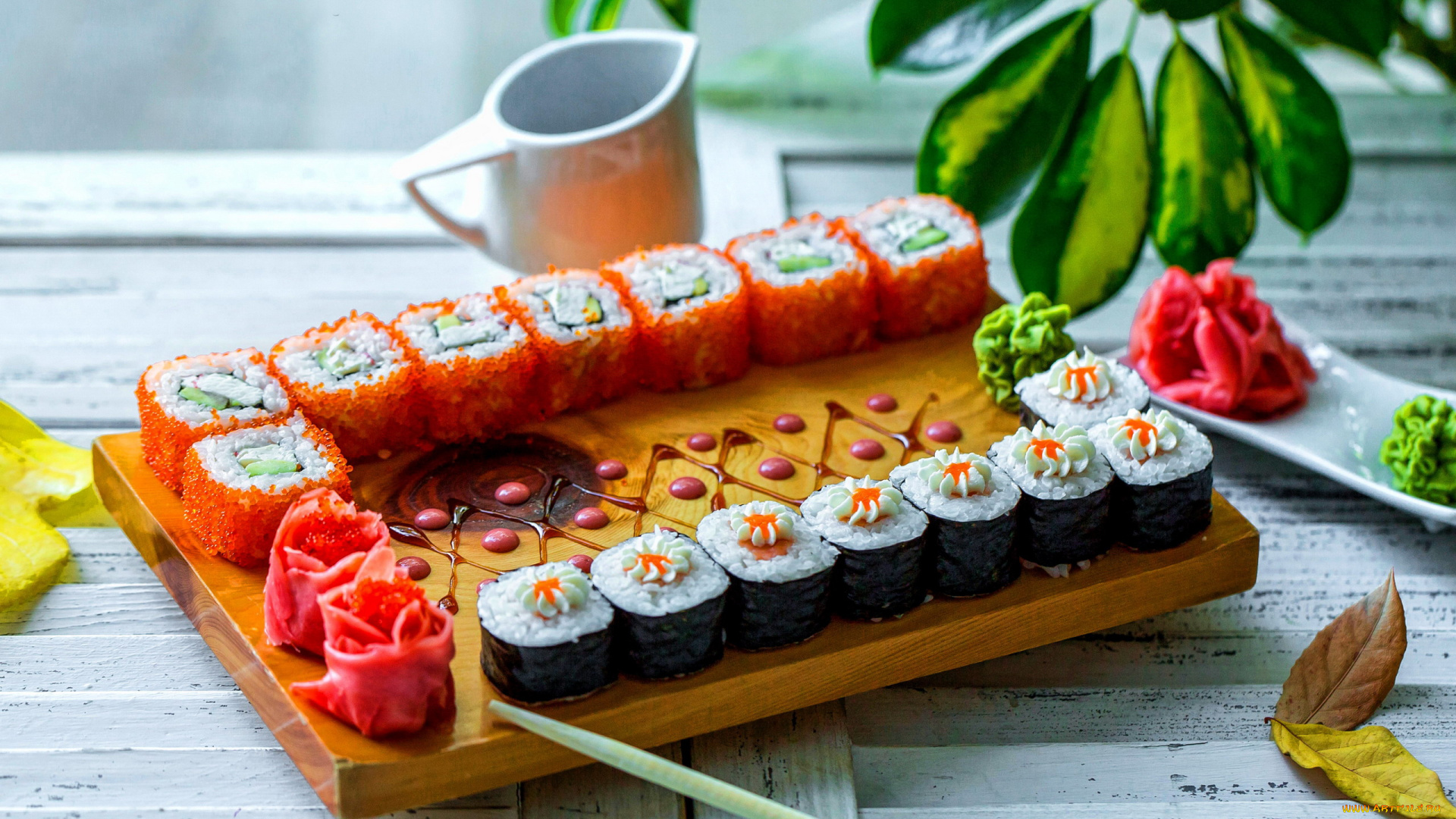 еда, рыба, , морепродукты, , суши, , роллы, имбирь, суши, роллы, васаби