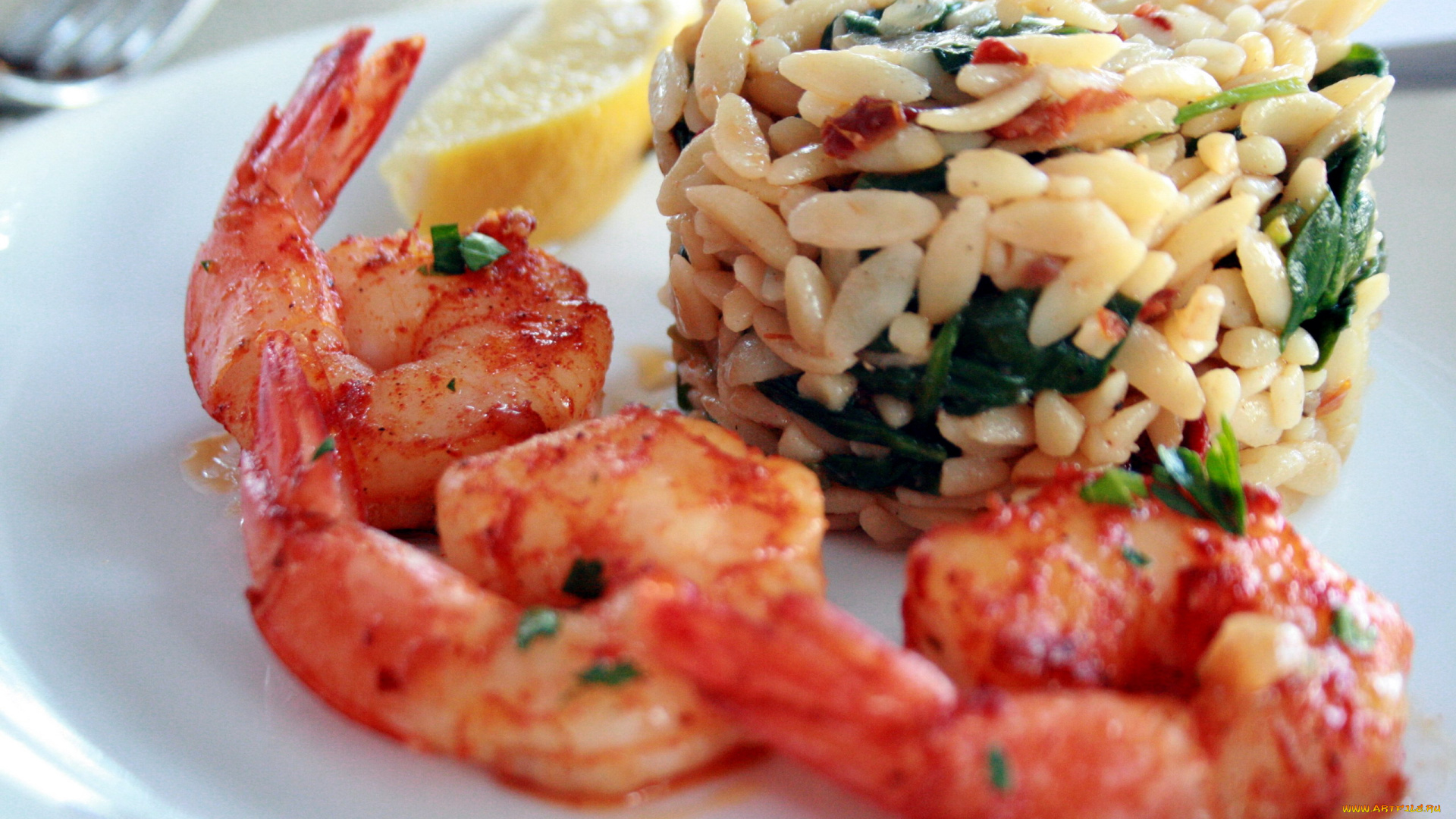 еда, рыбные, блюда, , с, морепродуктами, греческая, кухня, креветки