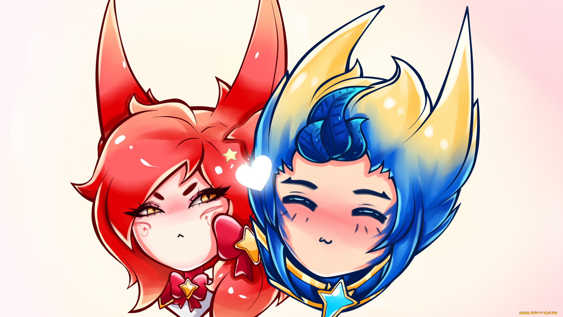 видео, игры, league, of, legends, rakan, xayah, пара, чиби