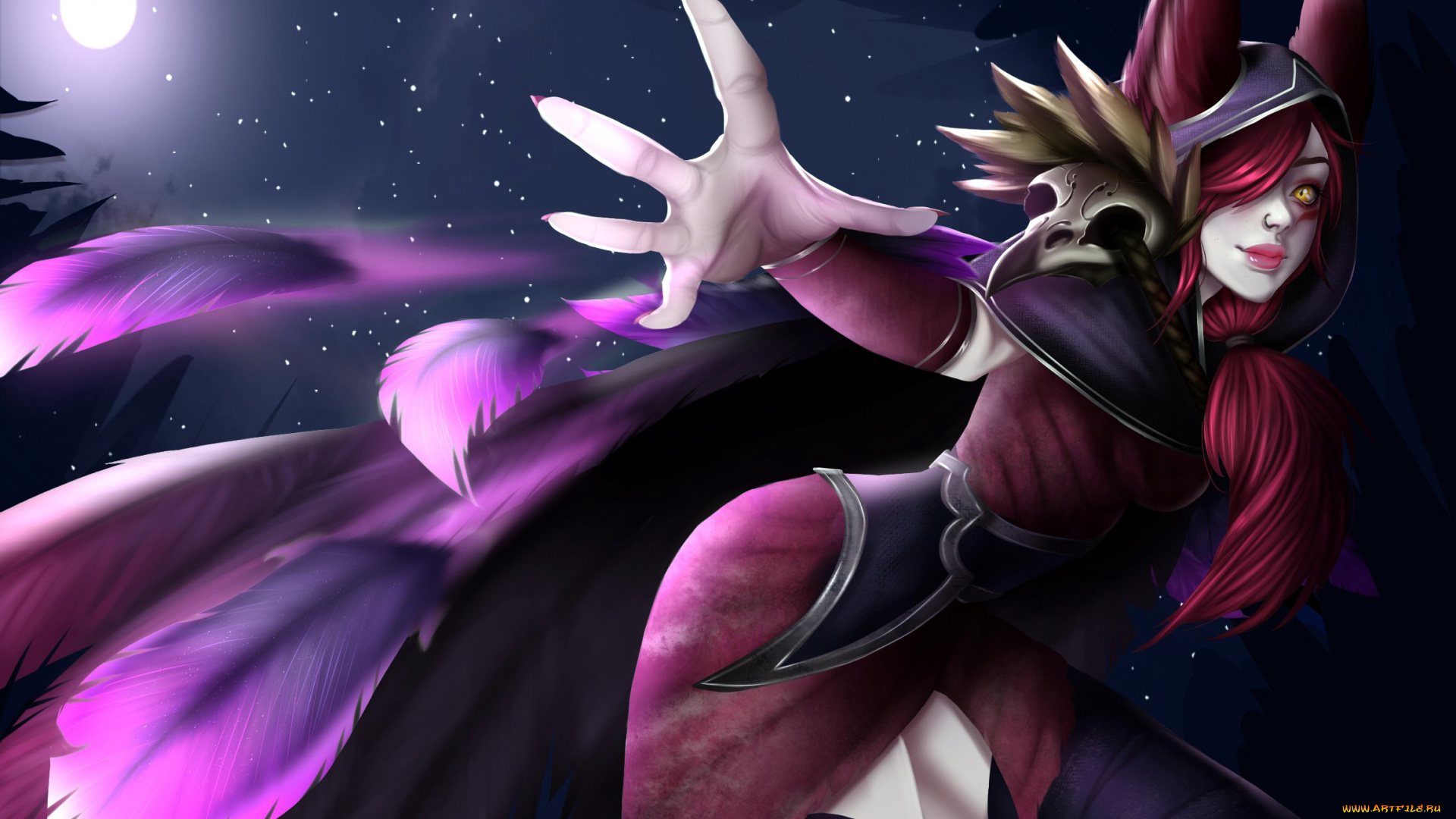 видео, игры, league, of, legends, xayah, перья