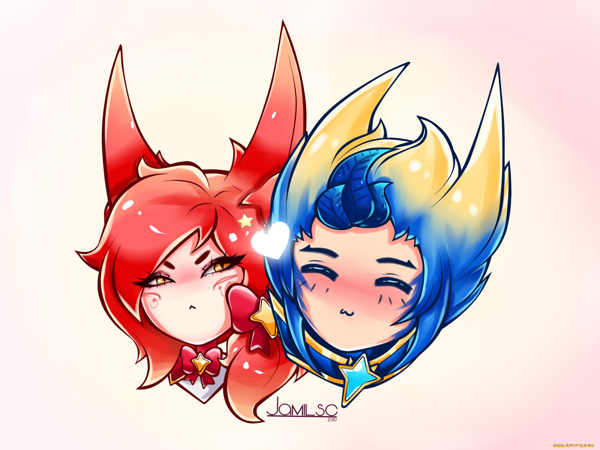 видео, игры, league, of, legends, rakan, xayah, пара, чиби