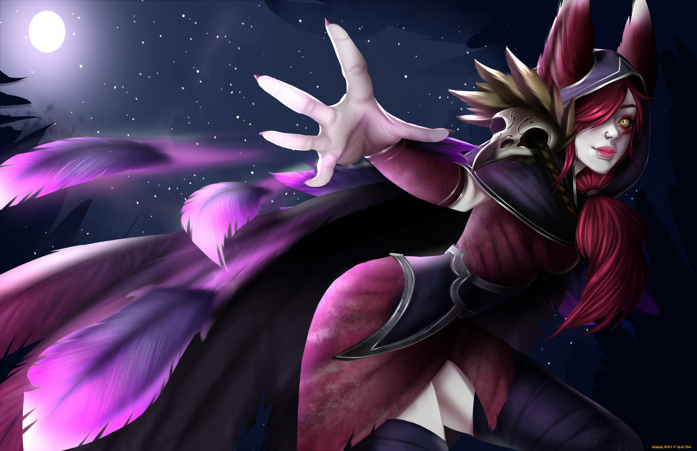 видео, игры, league, of, legends, xayah, перья