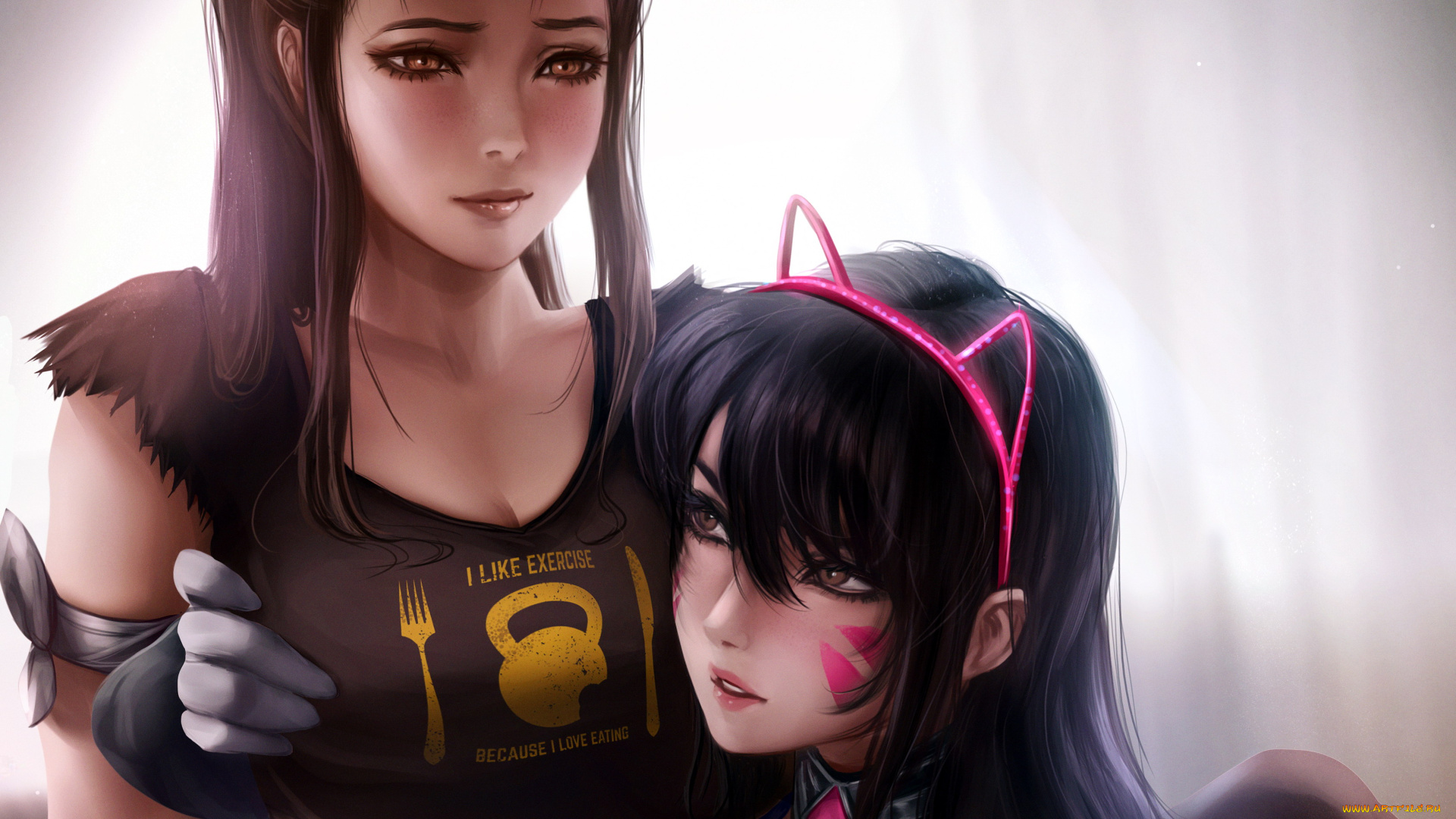 видео, игры, overwatch, девушки, ушки