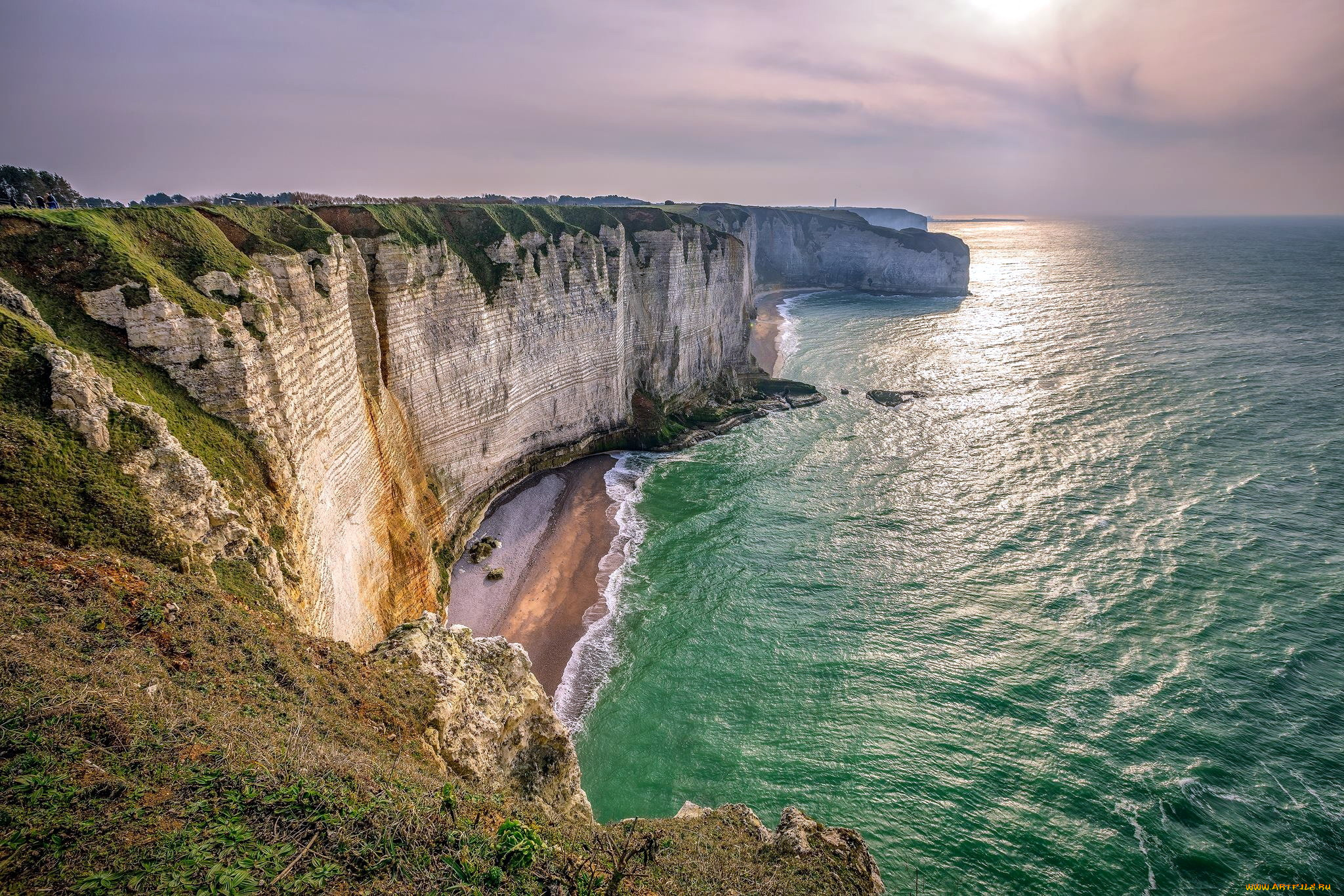cliffs, of, etretat, normandy, france, природа, побережье, cliffs, of, etretat