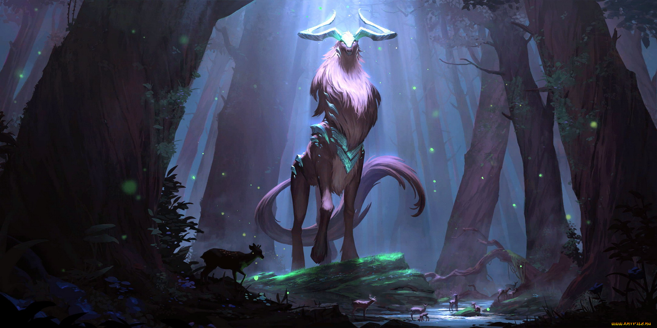 видео, игры, league, of, legends, , legends, of, runeterra, олени, животные, лес