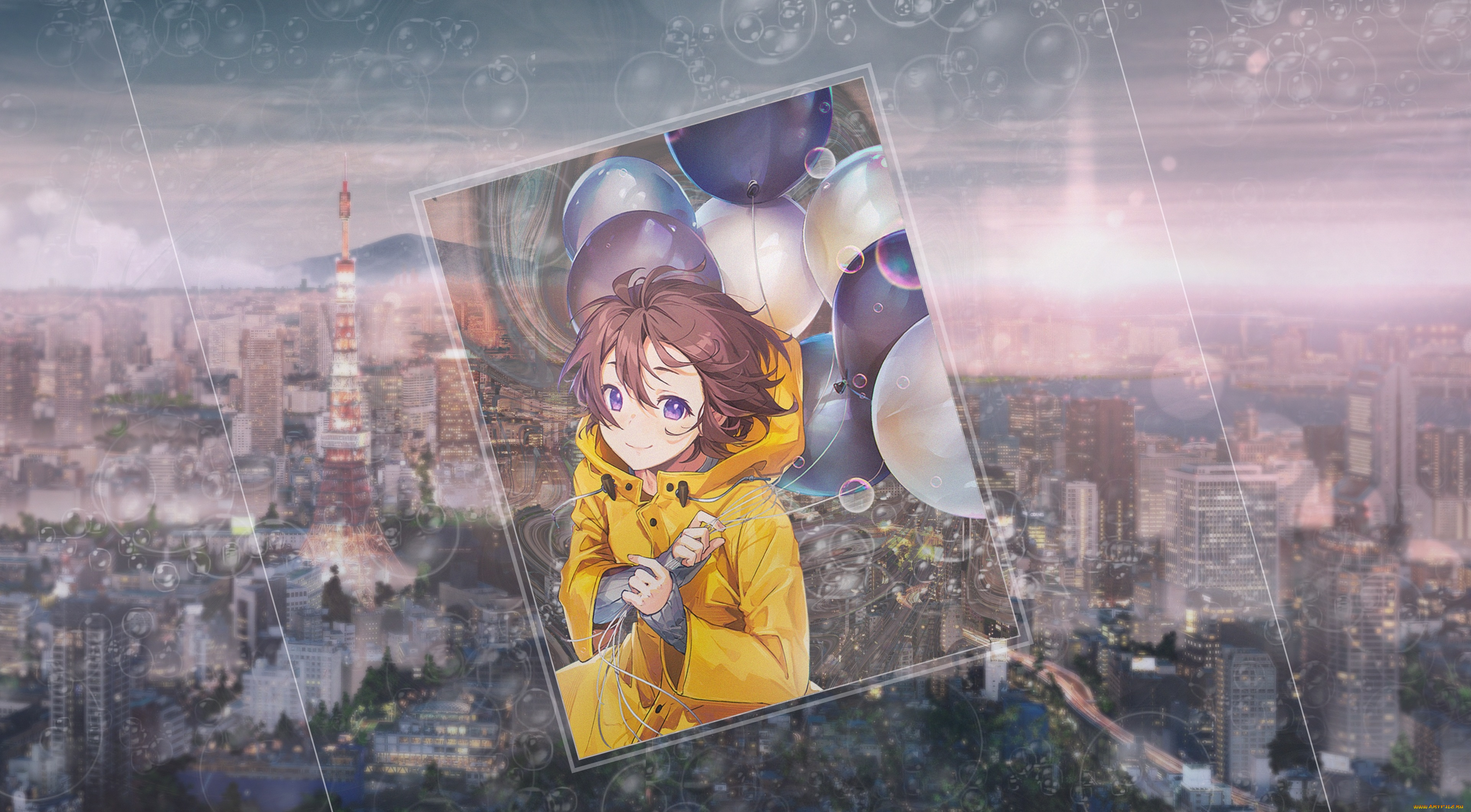 аниме, город, , улицы, , интерьер, , здания, девушка