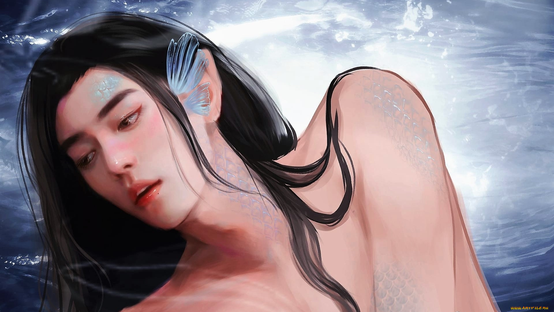 рисованное, кино, , мультфильмы, вэй, усянь, русалка, вода